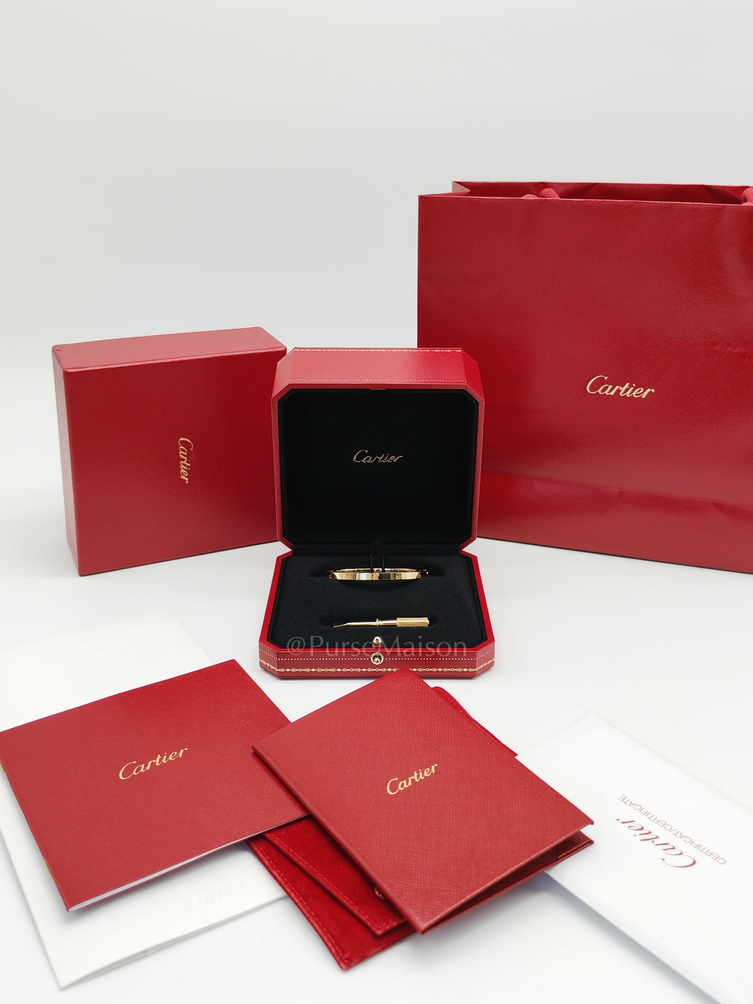 Love Bangle Small 18k Yellow Gold Size 16 Year 2023 | Purse Maison Luxury Bags Shop