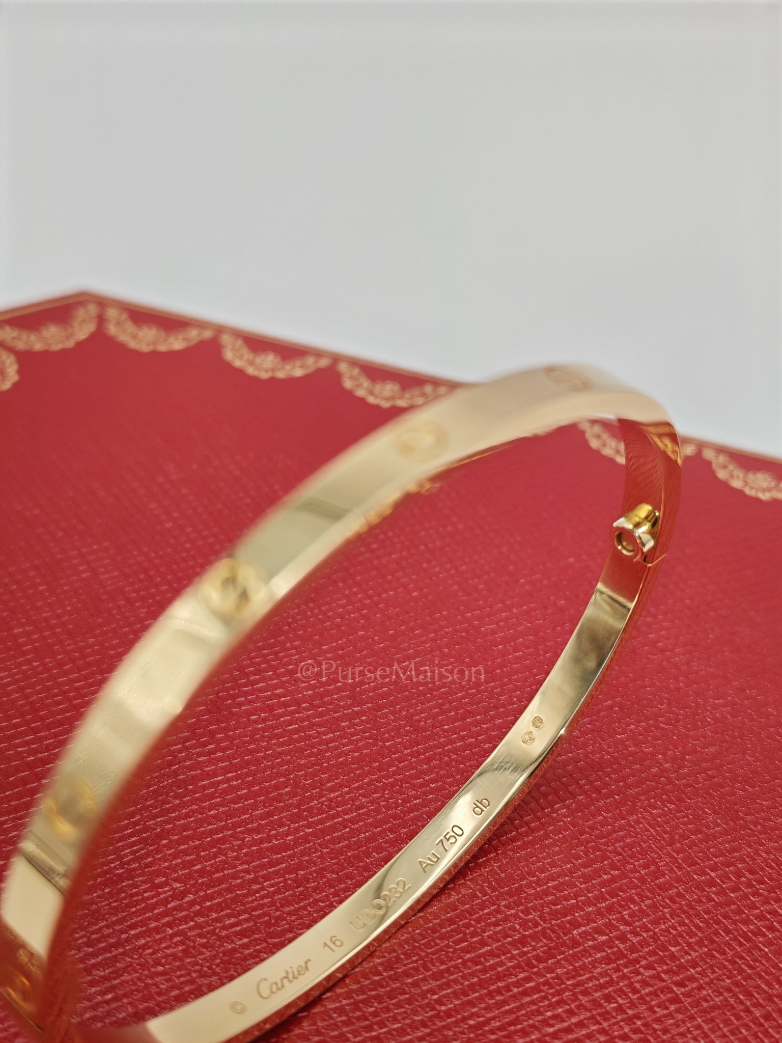 Love Bangle Small 18k Yellow Gold Size 16 Year 2023 | Purse Maison Luxury Bags Shop