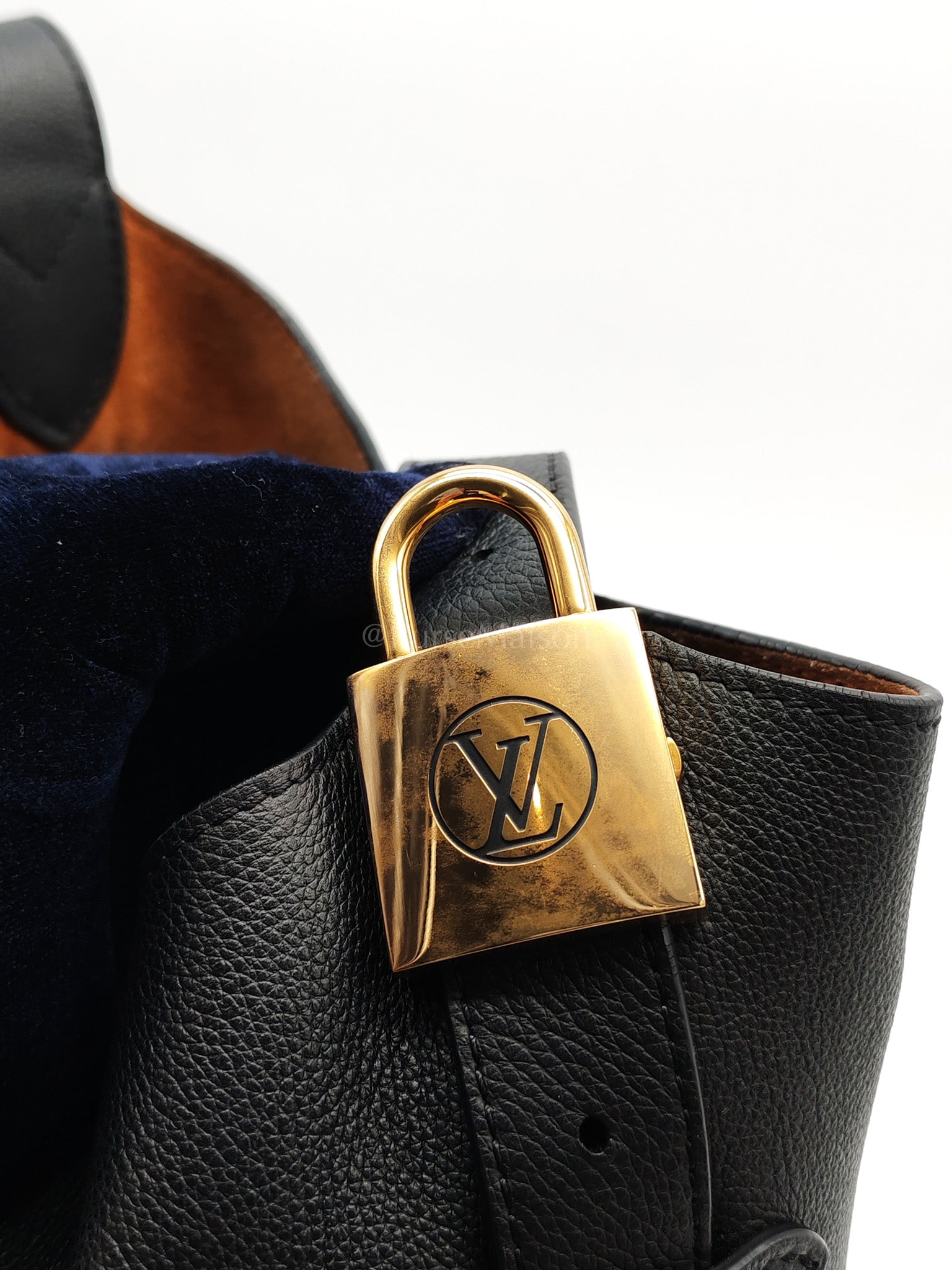 Low Key Hobo PM Black Grained Calfskin Leather Gold Hardware (Microchip) | Purse Maison Luxury Bags Shop