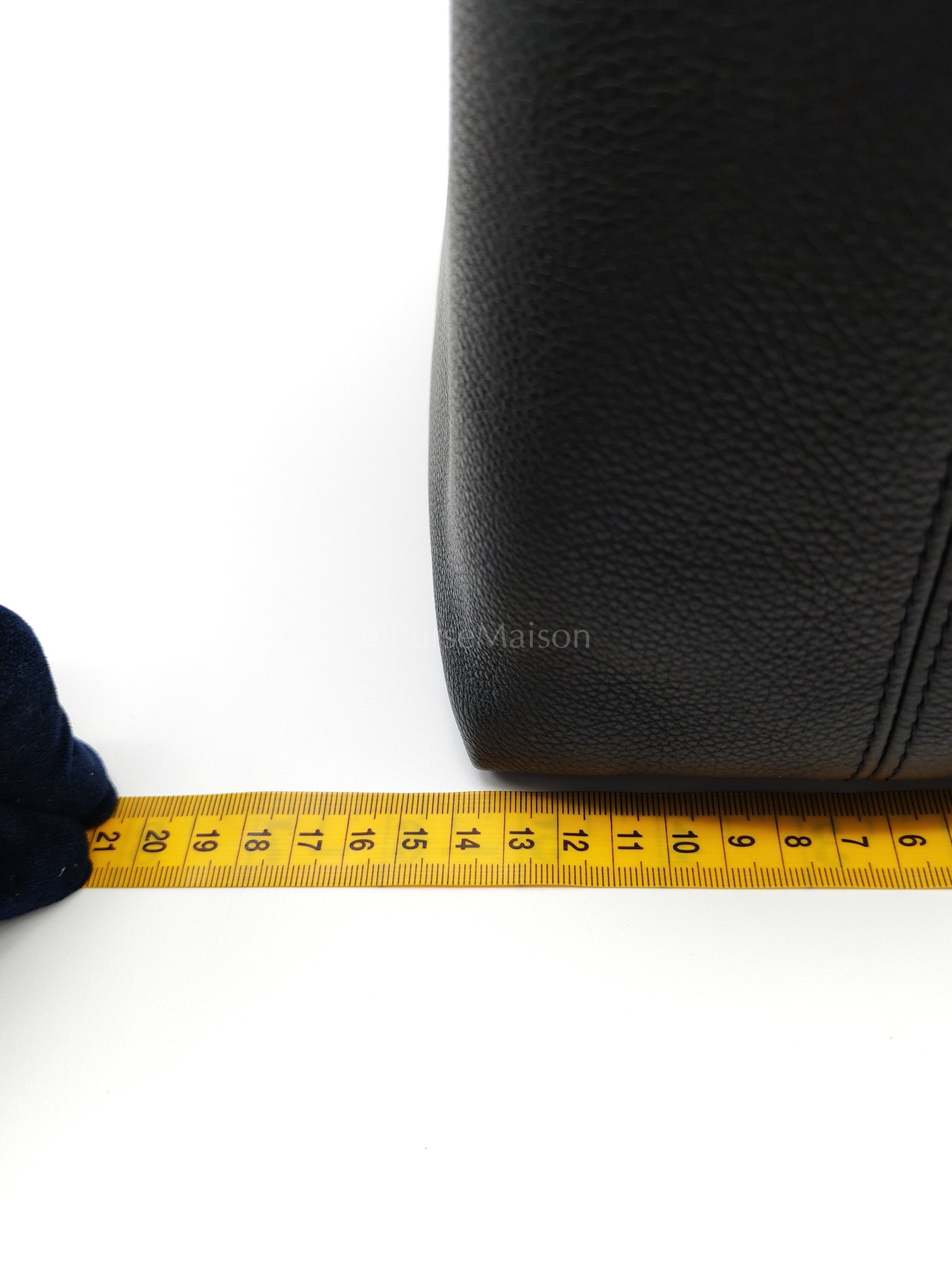 Low Key Hobo PM Black Grained Calfskin Leather Gold Hardware (Microchip) | Purse Maison Luxury Bags Shop