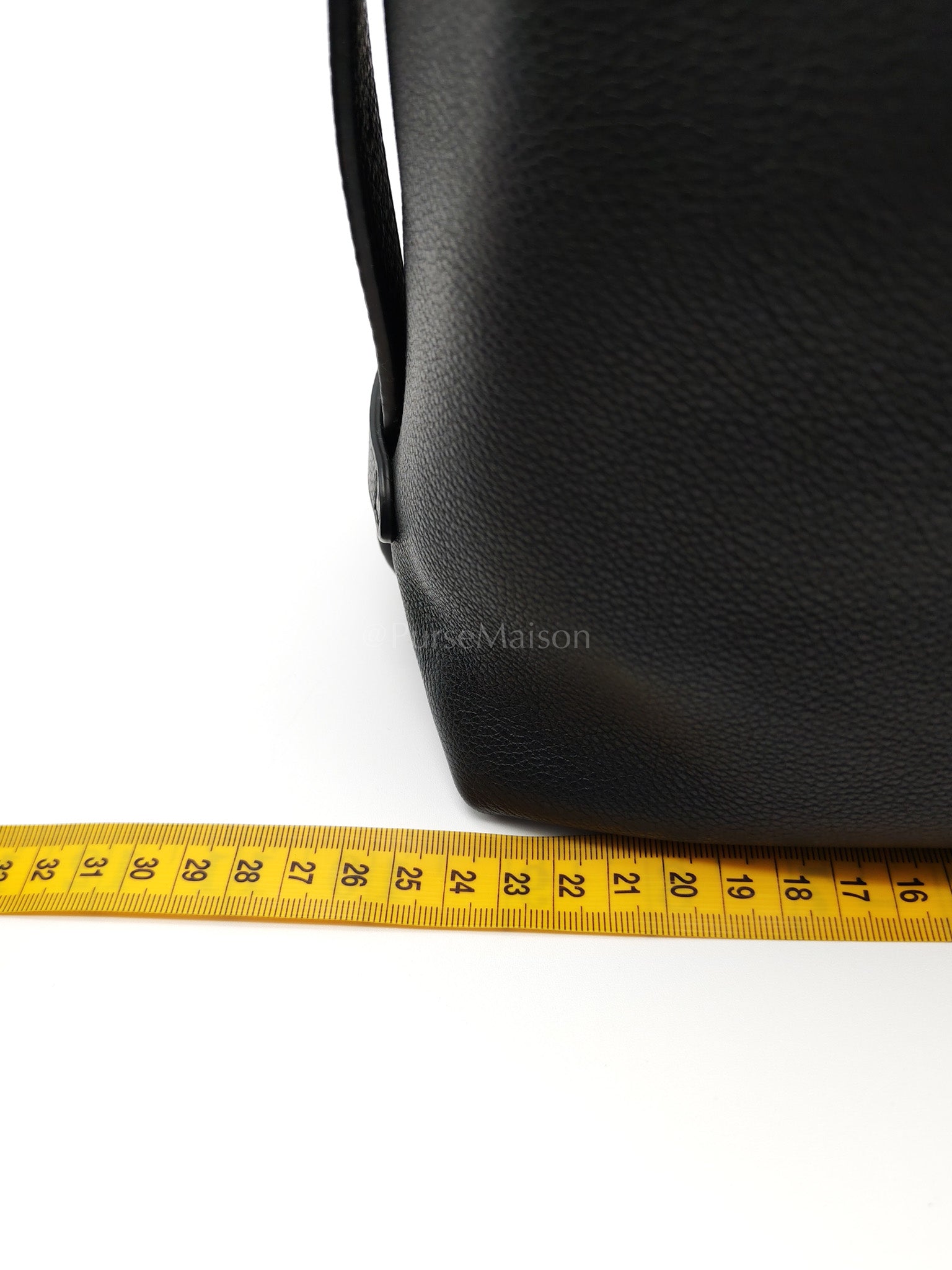 Low Key Hobo PM Black Grained Calfskin Leather Gold Hardware (Microchip) | Purse Maison Luxury Bags Shop