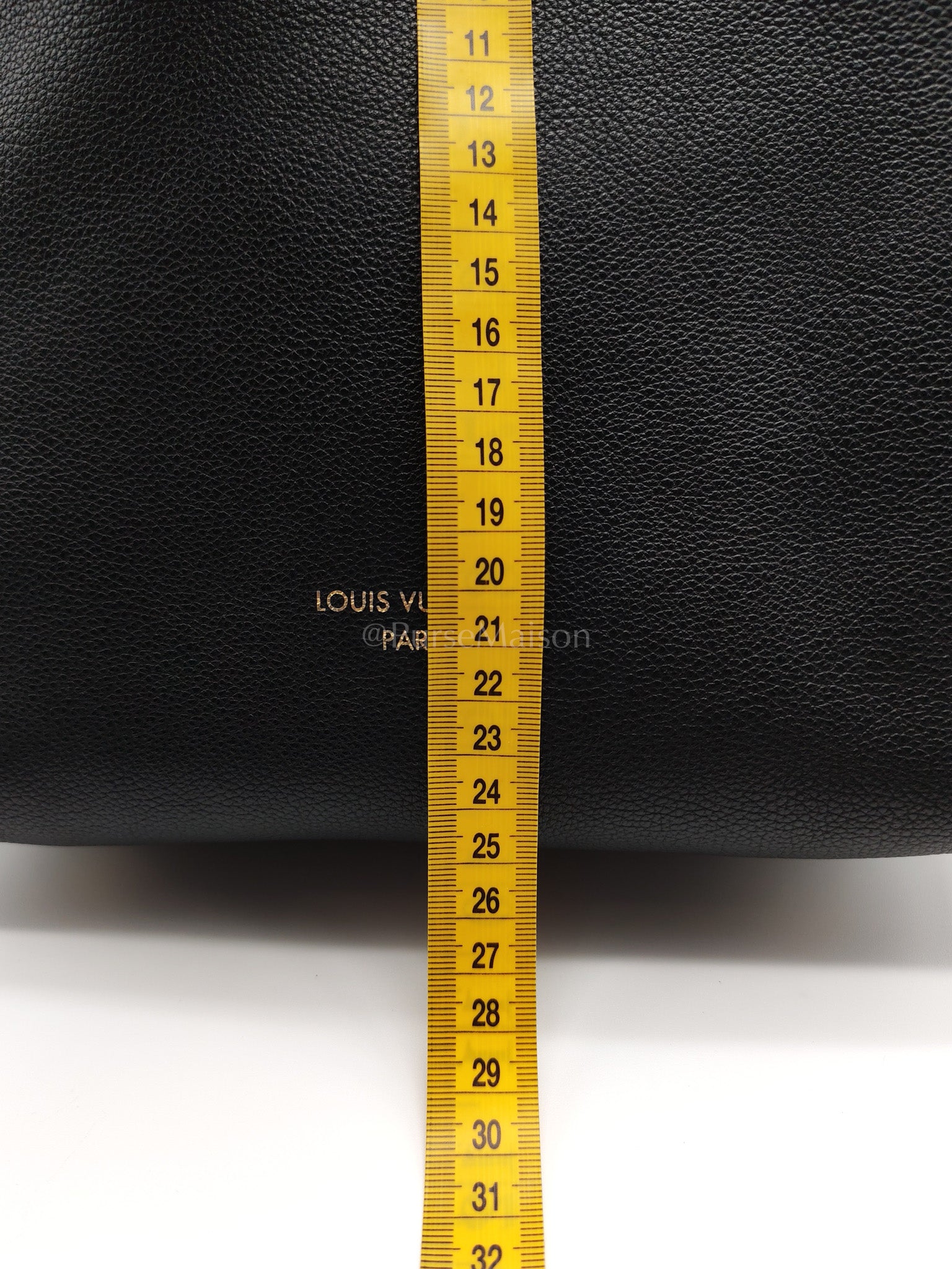 Low Key Hobo PM Black Grained Calfskin Leather Gold Hardware (Microchip) | Purse Maison Luxury Bags Shop