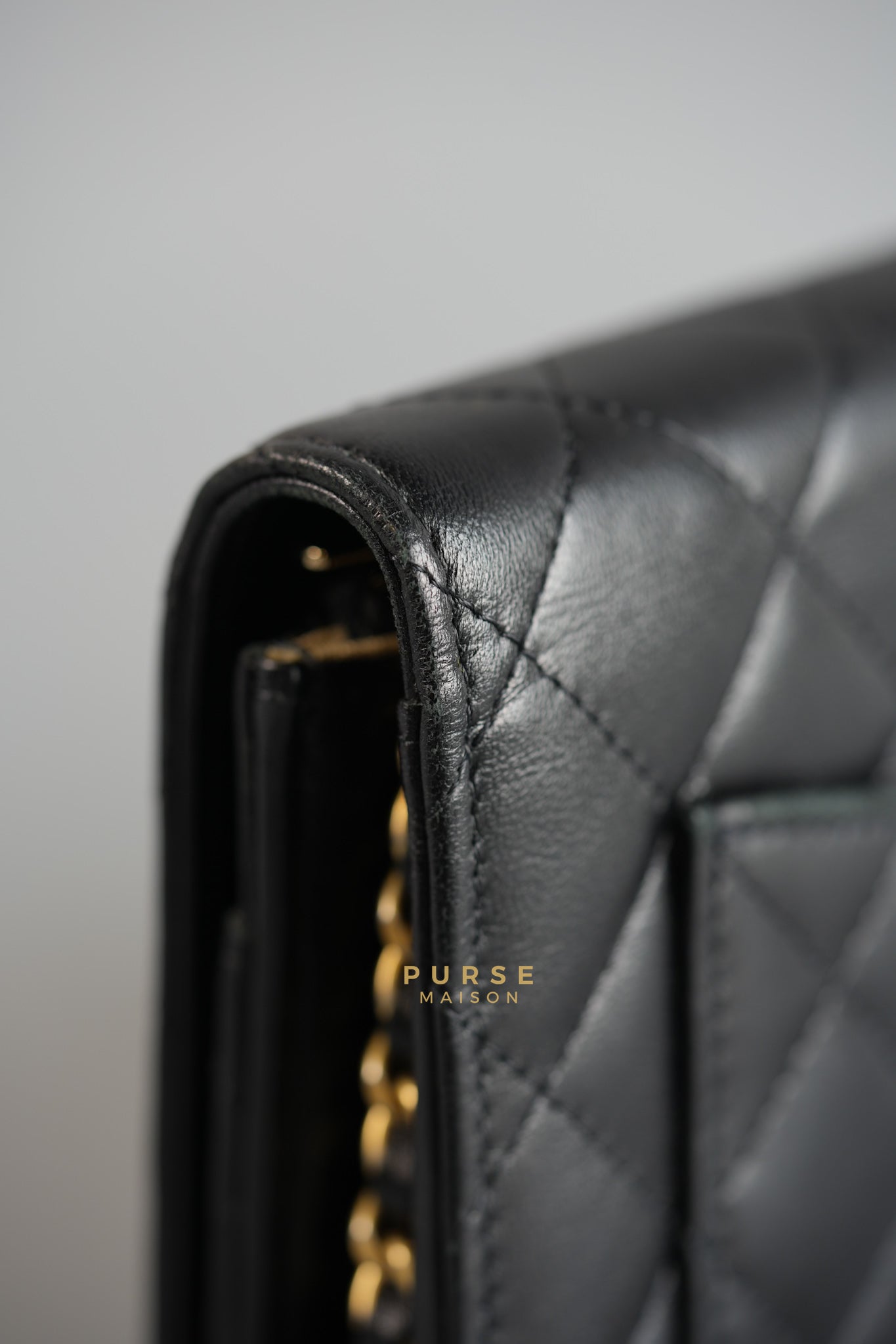 Lucky Charm Seasonal Wallet On Chain (WOC) Black Lambskin Leather Series 31 | Purse Maison Luxury Bags Shop