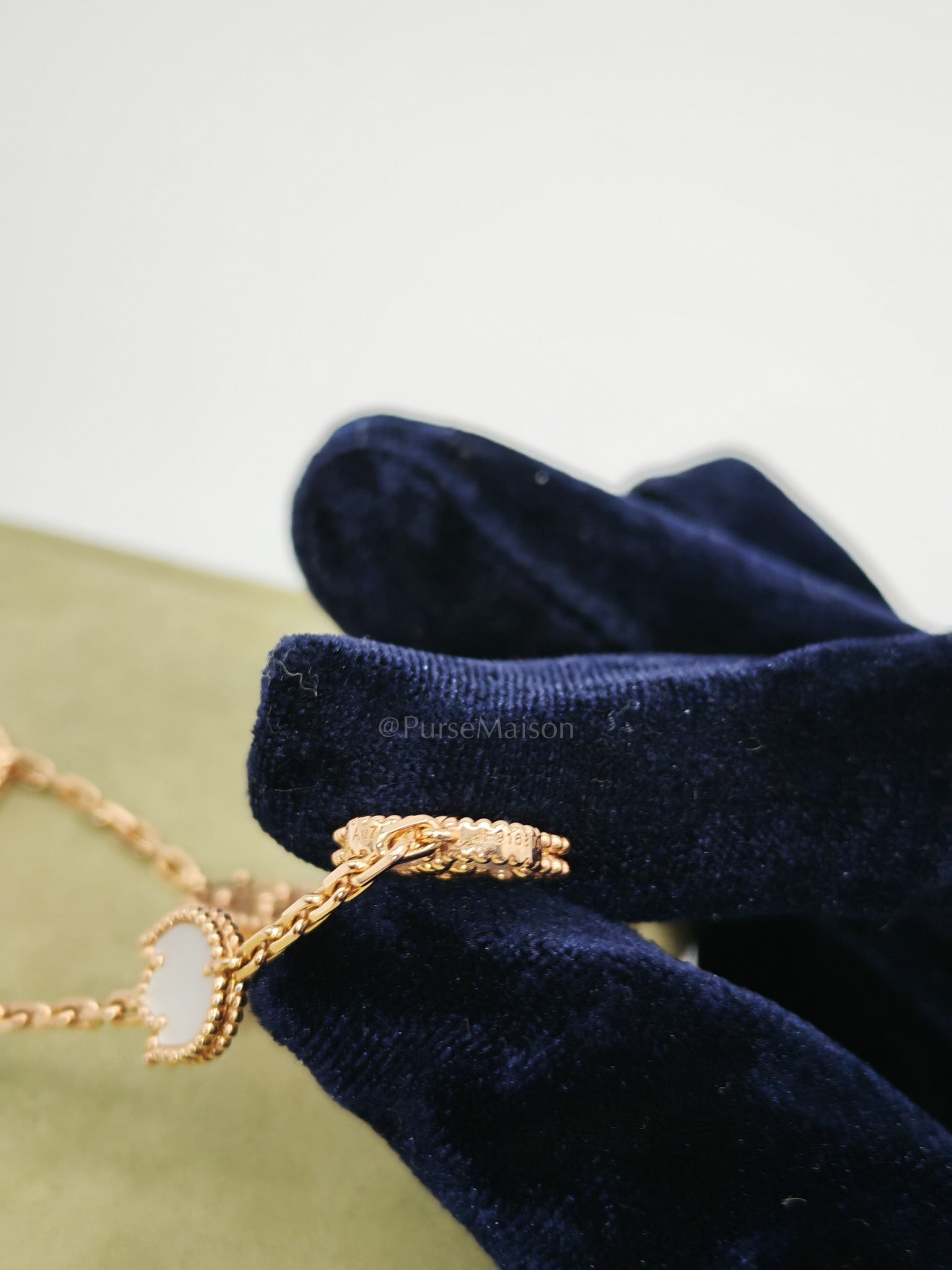 Lucky Spring 5 Motifs Bracelet in Rose Gold White MOP Carnelian Lady Bug Motif and Onyx Year 2024 | Purse Maison Luxury Bags Shop