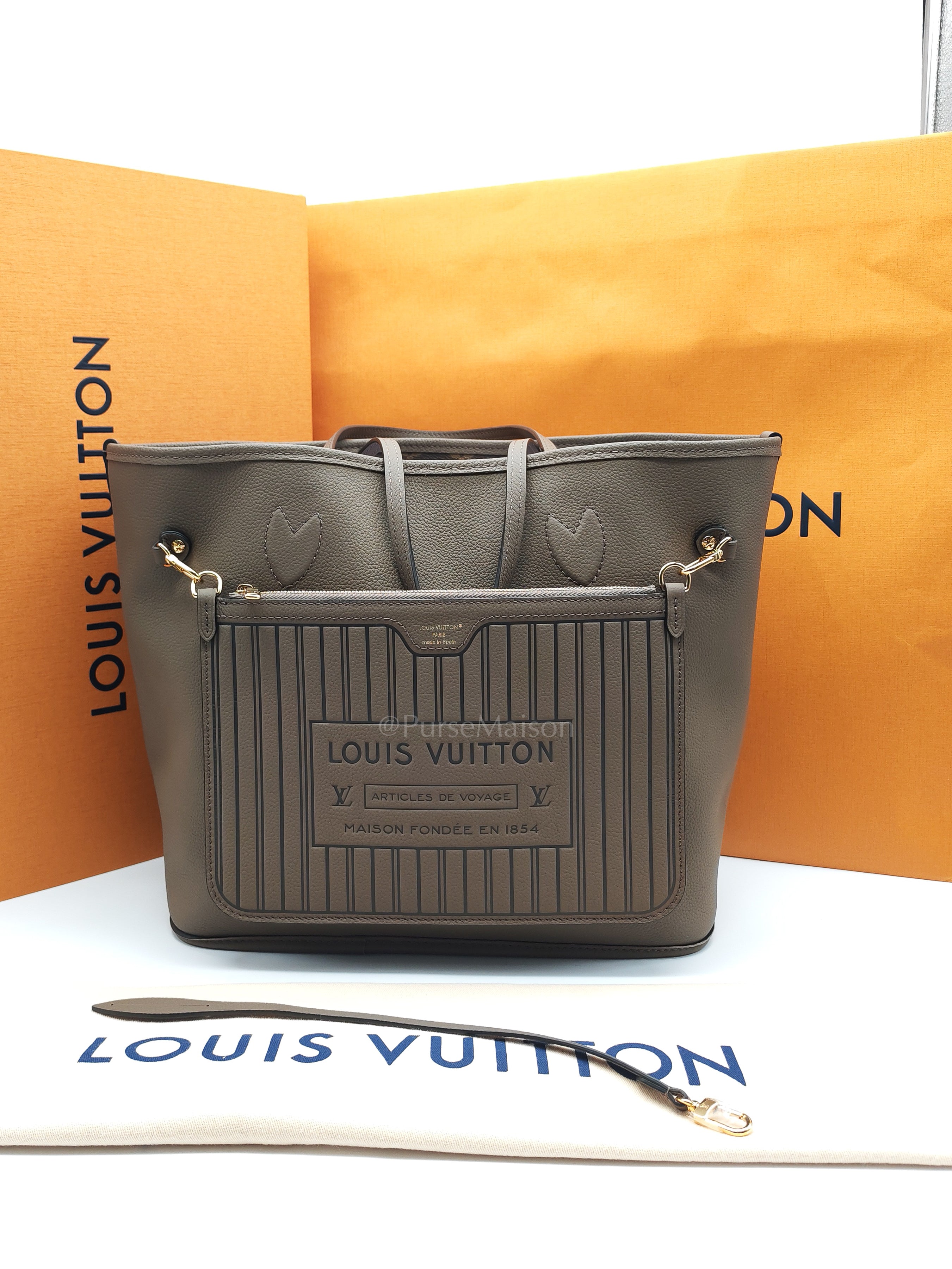 LV Inside Out Neverfull Microchip | Purse Maison Luxury Bags Shop