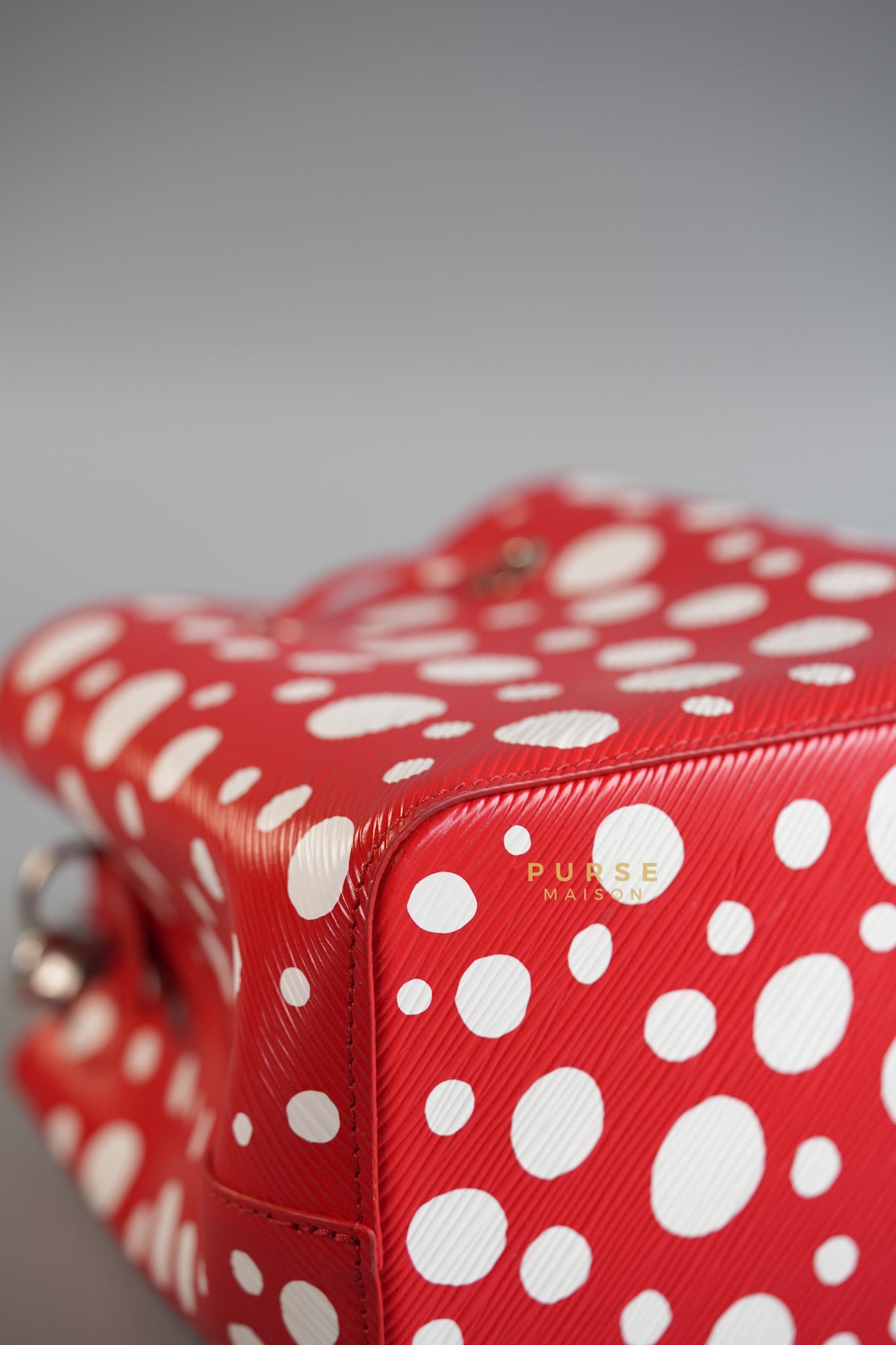 LV x Yayoi Kusama 2023 Neo Noe BB in Red/White Infinity Dots Epi Leather (Microchip) | Purse Maison Luxury Bags Shop