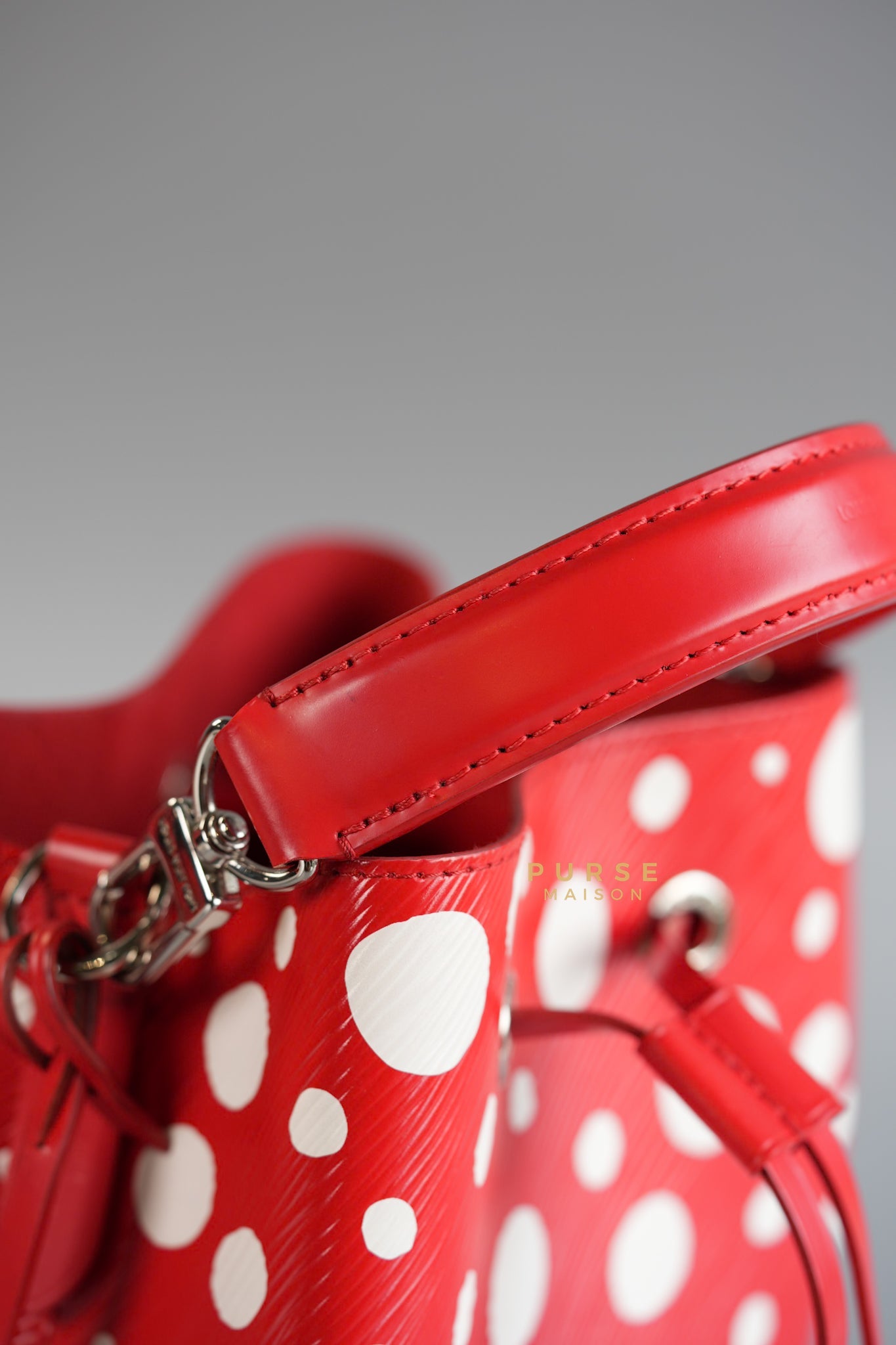 LV x Yayoi Kusama 2023 Neo Noe BB in Red/White Infinity Dots Epi Leather (Microchip) | Purse Maison Luxury Bags Shop