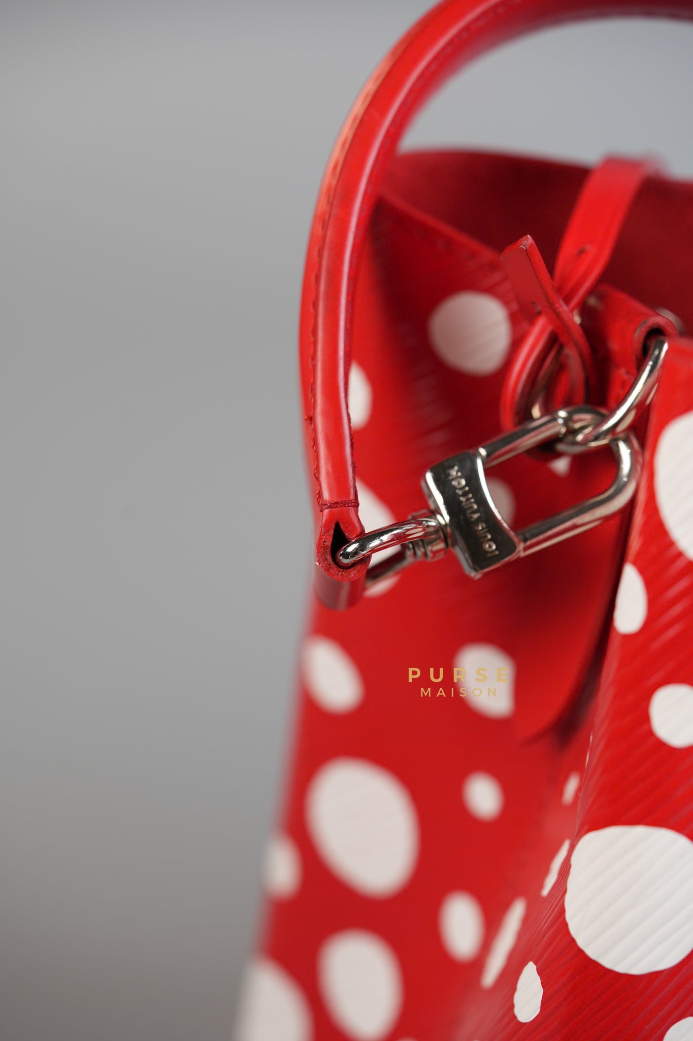 LV x Yayoi Kusama 2023 Neo Noe BB in Red/White Infinity Dots Epi Leather (Microchip) | Purse Maison Luxury Bags Shop