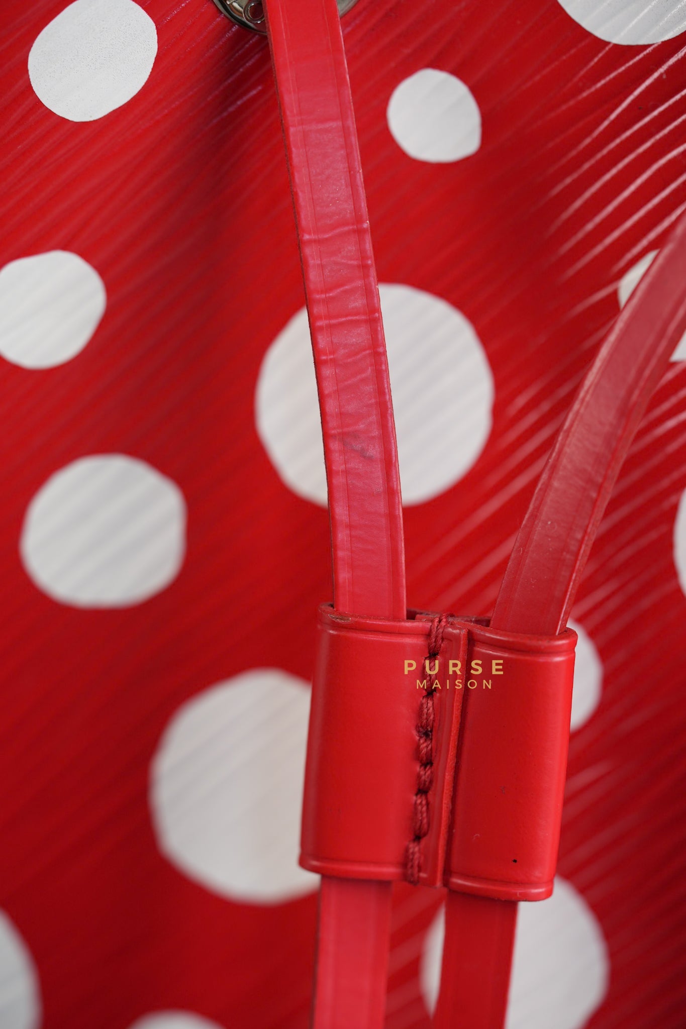 LV x Yayoi Kusama 2023 Neo Noe BB in Red/White Infinity Dots Epi Leather (Microchip) | Purse Maison Luxury Bags Shop