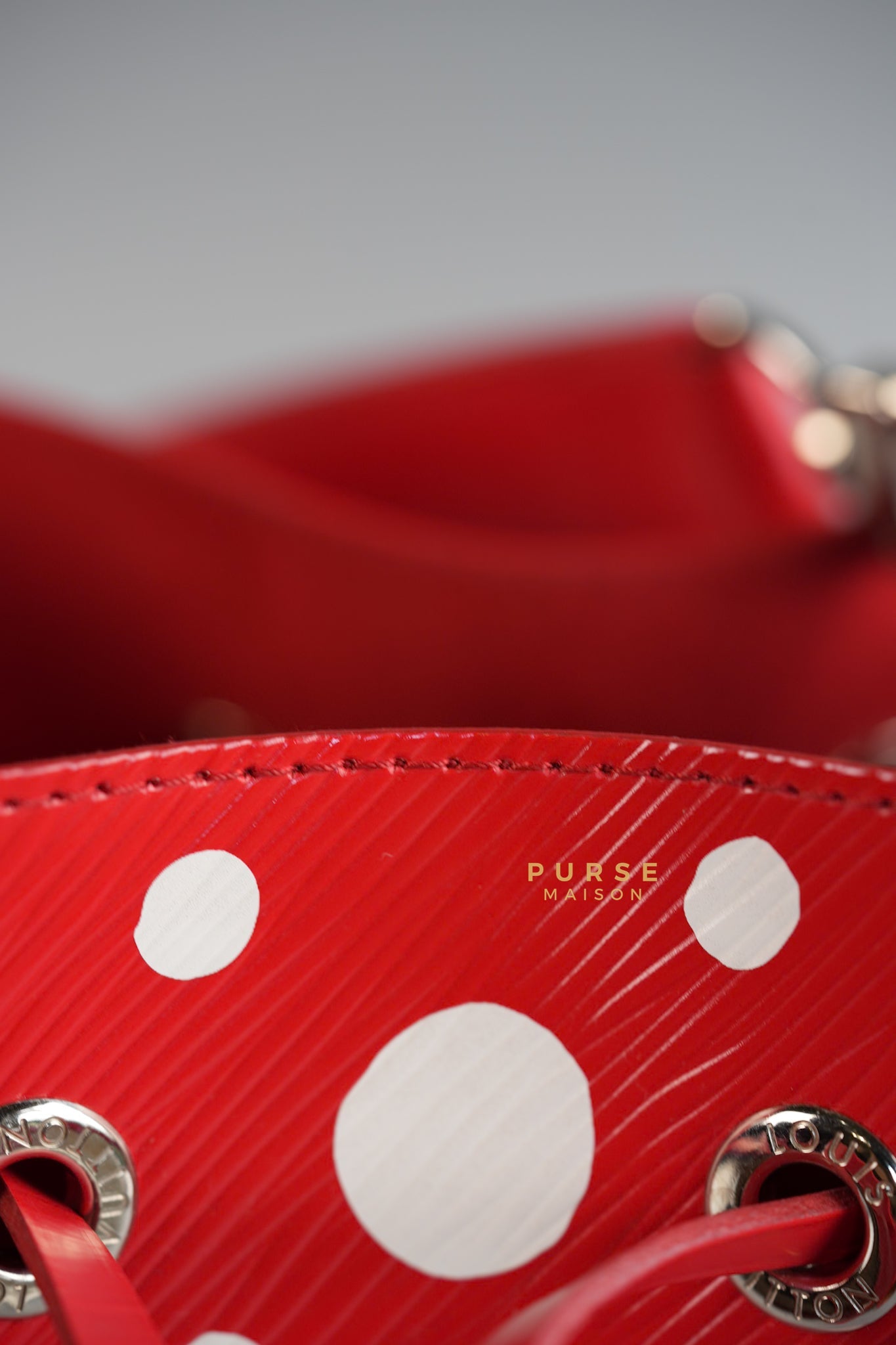 LV x Yayoi Kusama 2023 Neo Noe BB in Red/White Infinity Dots Epi Leather (Microchip) | Purse Maison Luxury Bags Shop