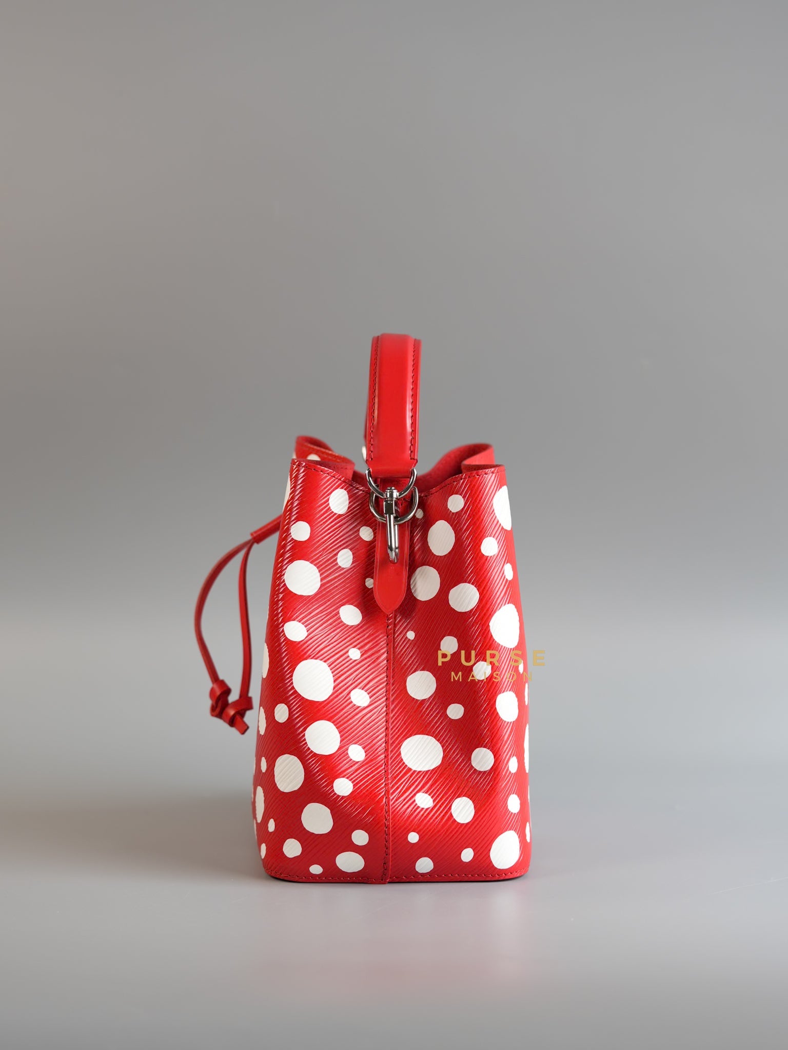 LV x Yayoi Kusama 2023 Neo Noe BB in Red/White Infinity Dots Epi Leather (Microchip) | Purse Maison Luxury Bags Shop