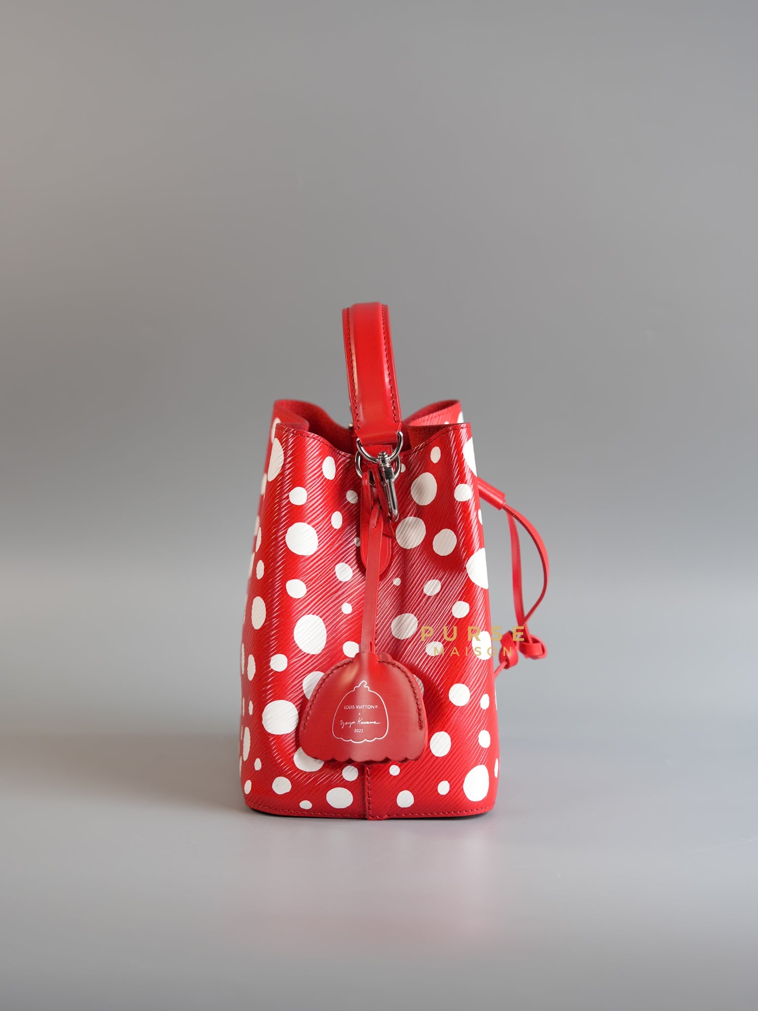 LV x Yayoi Kusama 2023 Neo Noe BB in Red/White Infinity Dots Epi Leather (Microchip) | Purse Maison Luxury Bags Shop