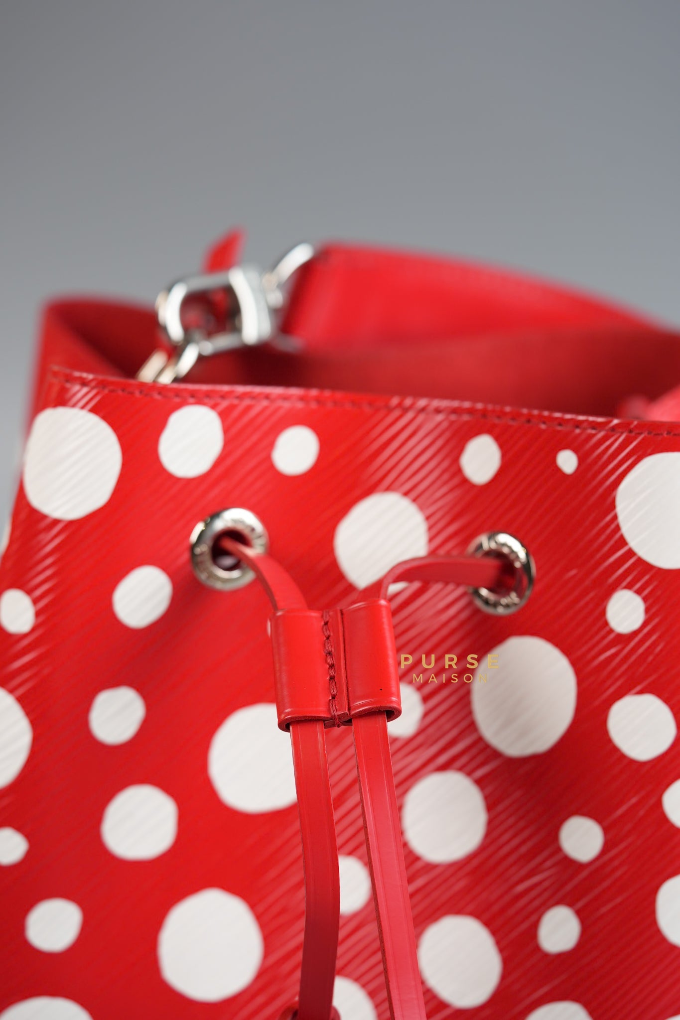 LV x Yayoi Kusama 2023 Neo Noe BB in Red/White Infinity Dots Epi Leather (Microchip) | Purse Maison Luxury Bags Shop