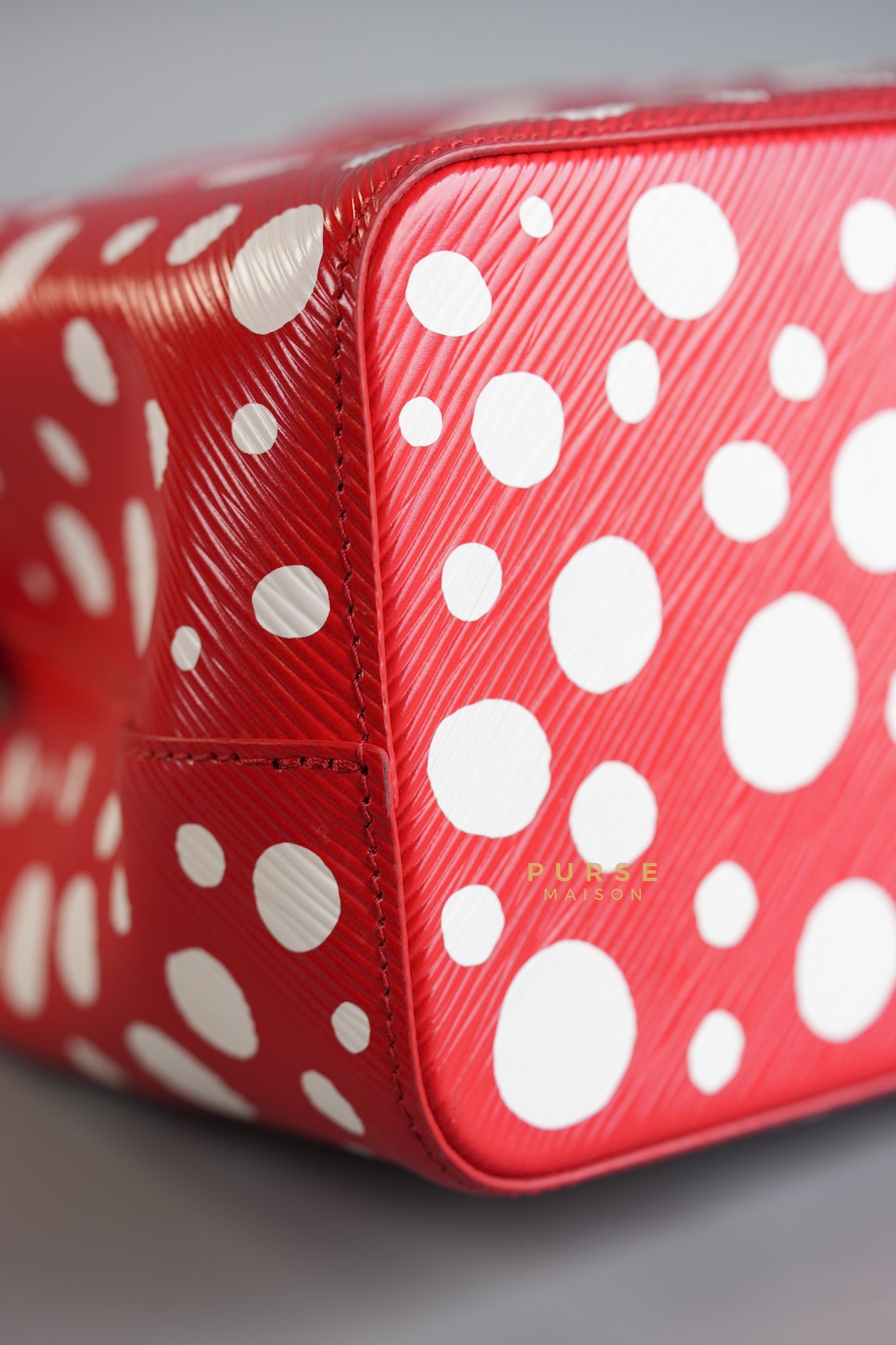 LV x Yayoi Kusama 2023 Neo Noe BB in Red/White Infinity Dots Epi Leather (Microchip) | Purse Maison Luxury Bags Shop