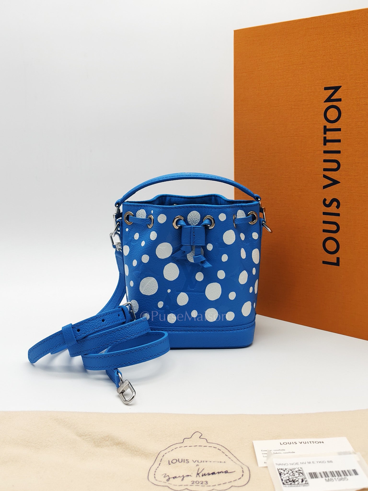 LV x Yayoi Kusama Nano Neo Noe Giant Monogram Infinity Dots Bucket Bag (Microchip) | Purse Maison Luxury Bags Shop