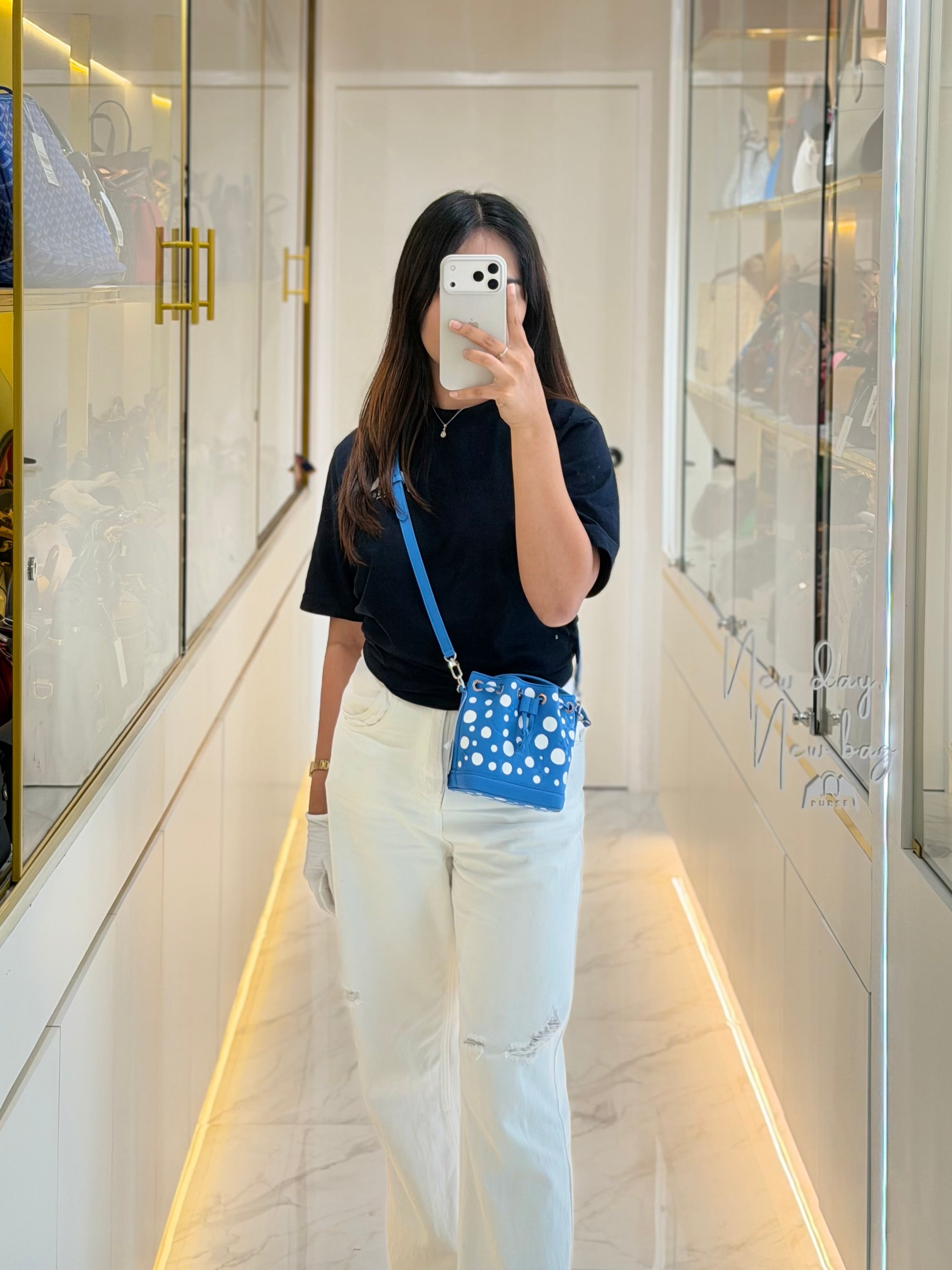 LV x Yayoi Kusama Nano Neo Noe Giant Monogram Infinity Dots Bucket Bag (Microchip) | Purse Maison Luxury Bags Shop