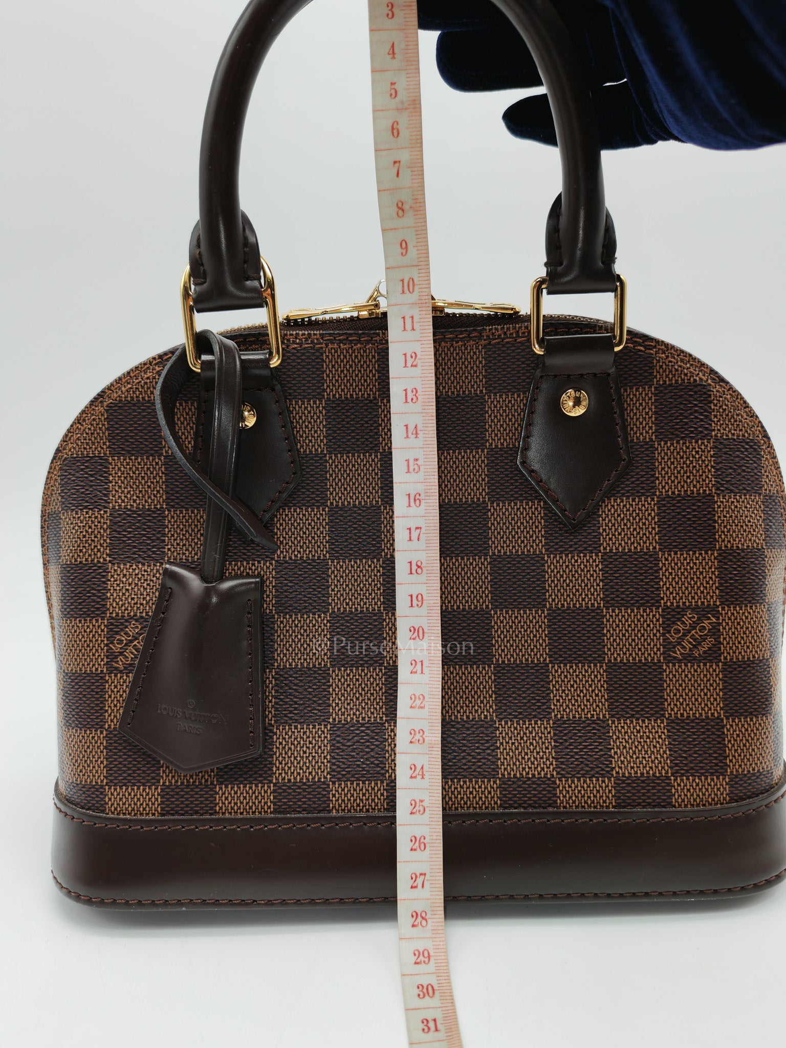Alma BB in Damier Ebene Canvas (Microchip)