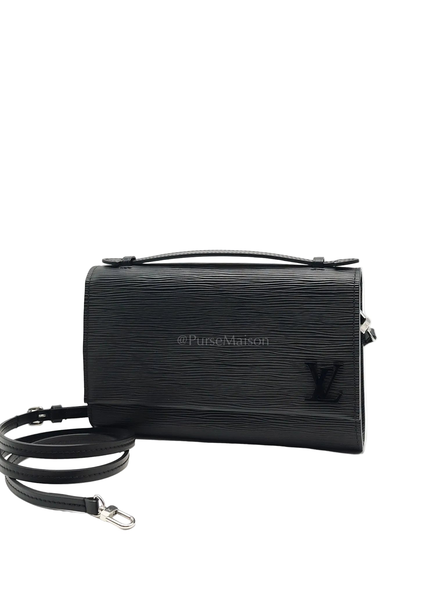 Clery Pochette in Black Epi Leather & Black/Silver Hardware (Datecode: SR2199)