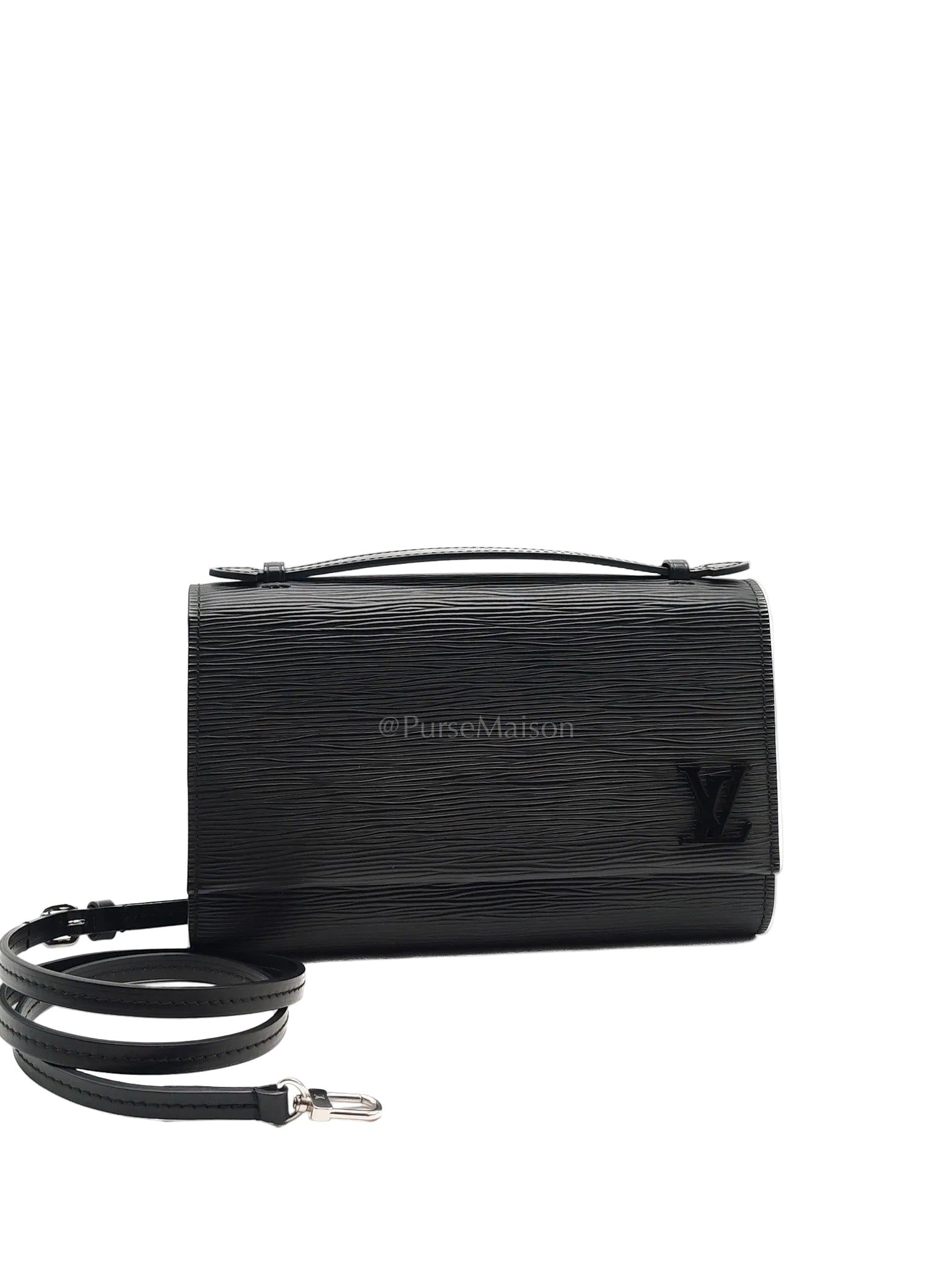 Clery Pochette in Black Epi Leather & Black/Silver Hardware (Datecode: SR2199)