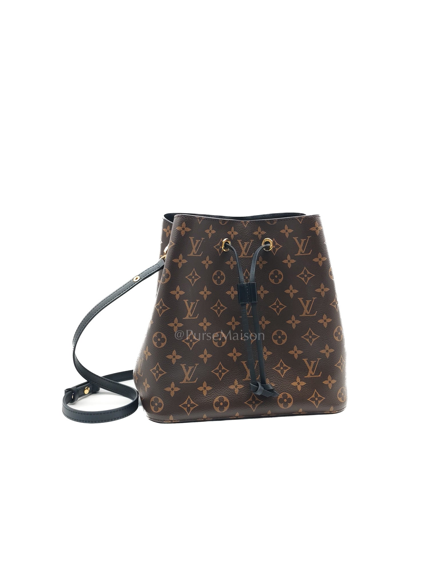 Neo Noe MM in Monogram Canvas & Black Leather Trim (Microchip)