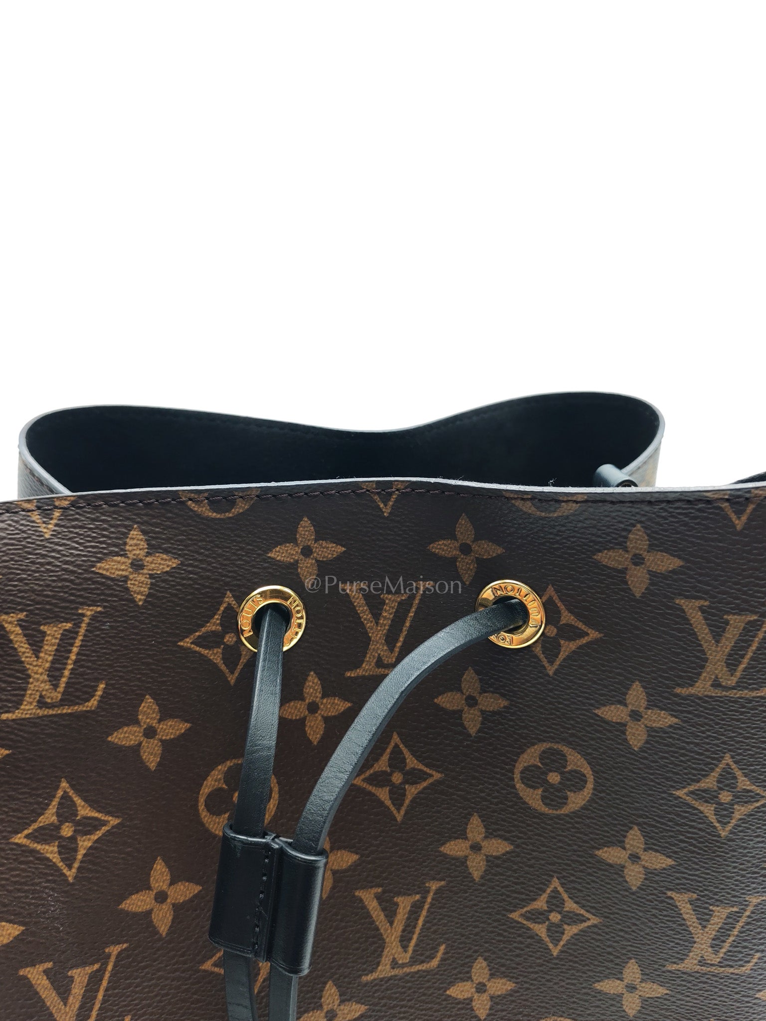 Neo Noe MM in Monogram Canvas & Black Leather Trim (Microchip)