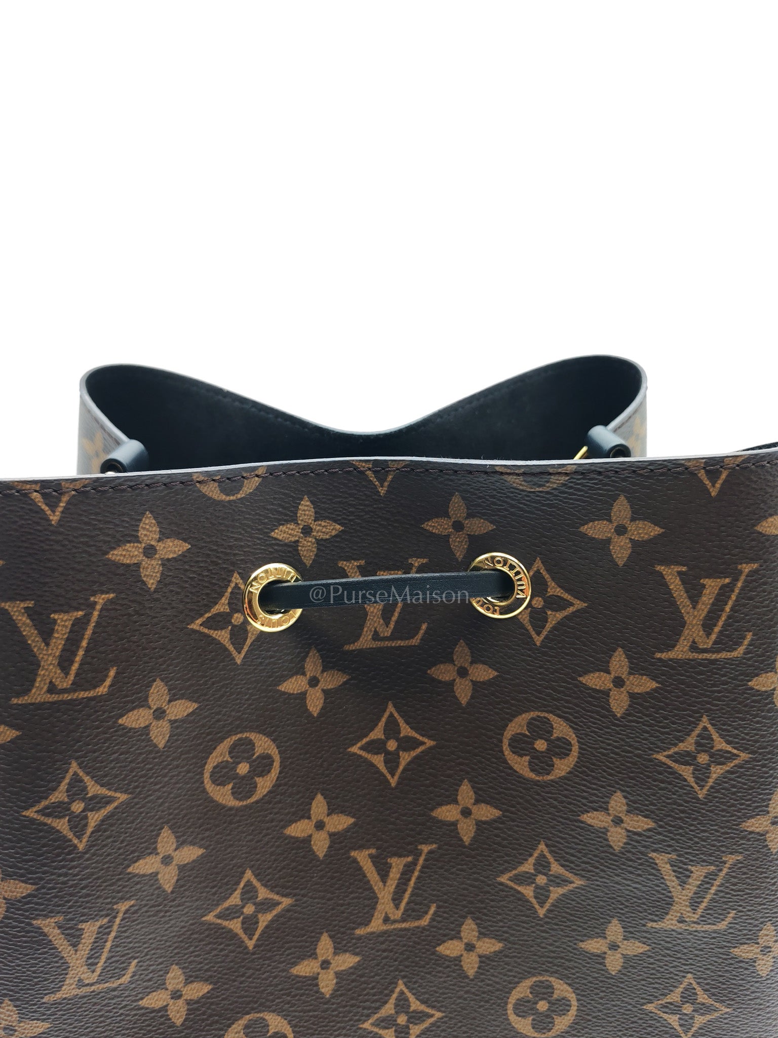 Neo Noe MM in Monogram Canvas & Black Leather Trim (Microchip)