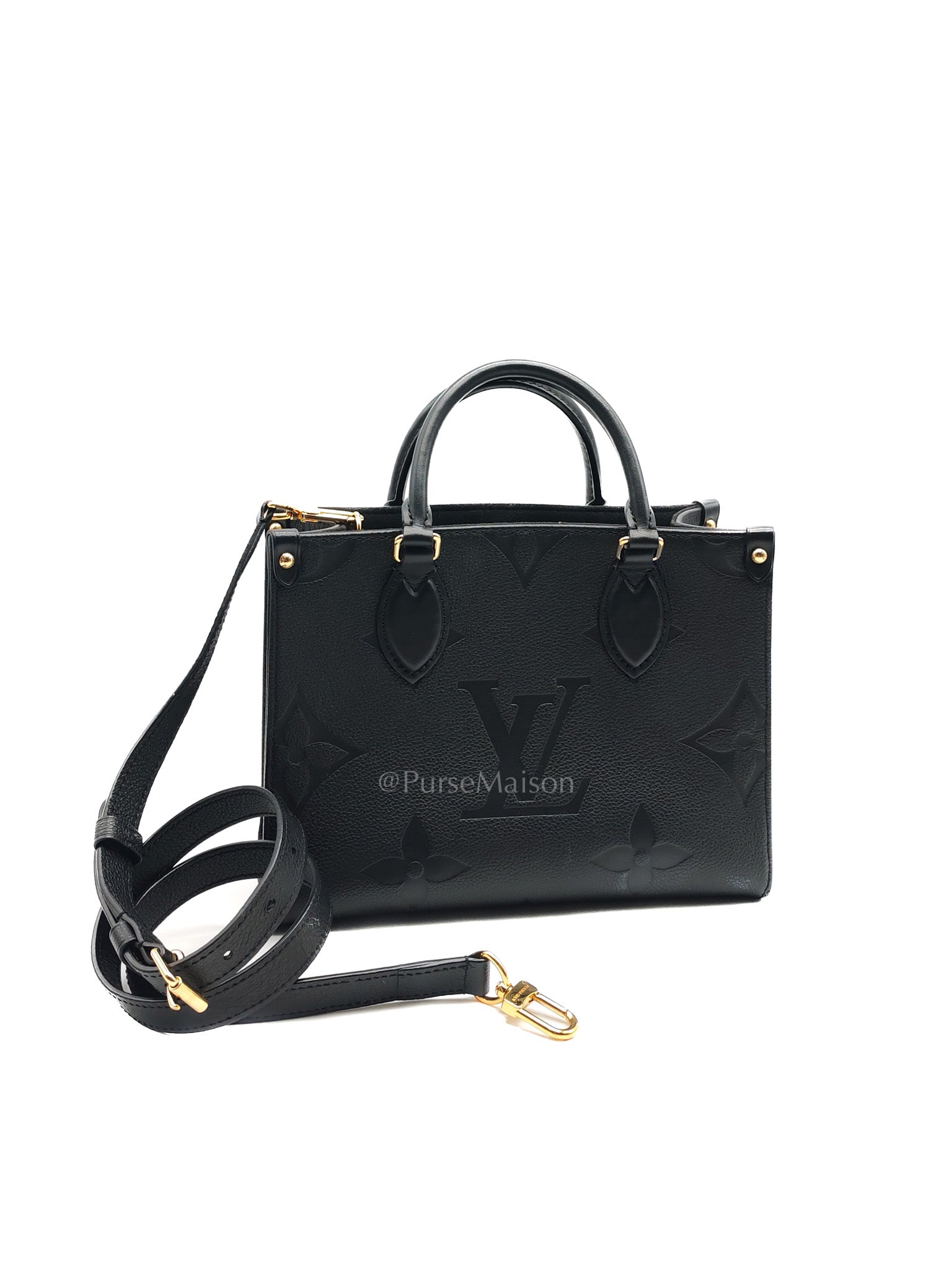 Louis Vuitton OnTheGo (OTG) PM in Black Empreinte Leather (Microchip)