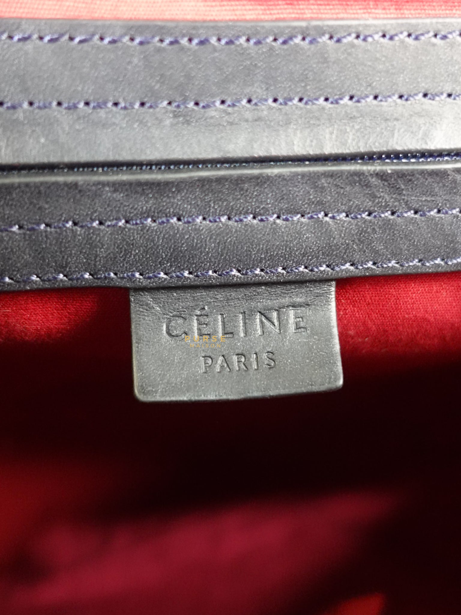 Macadam Boston Navy Blue Hand Bag | Purse Maison Luxury Bags Shop