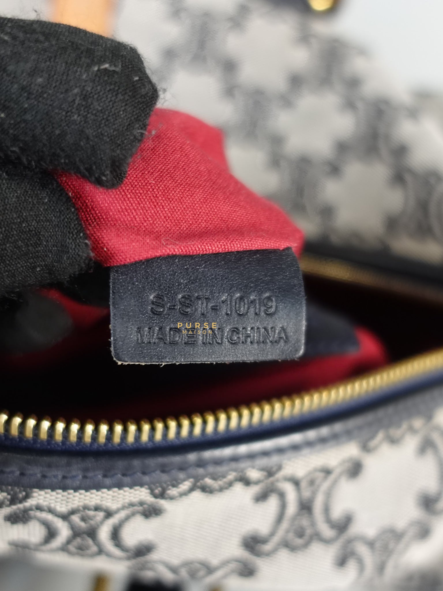 Macadam Boston Navy Blue Hand Bag | Purse Maison Luxury Bags Shop