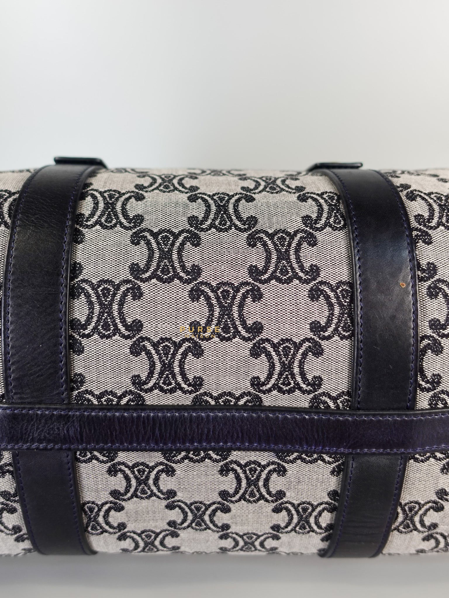 Macadam Boston Navy Blue Hand Bag | Purse Maison Luxury Bags Shop