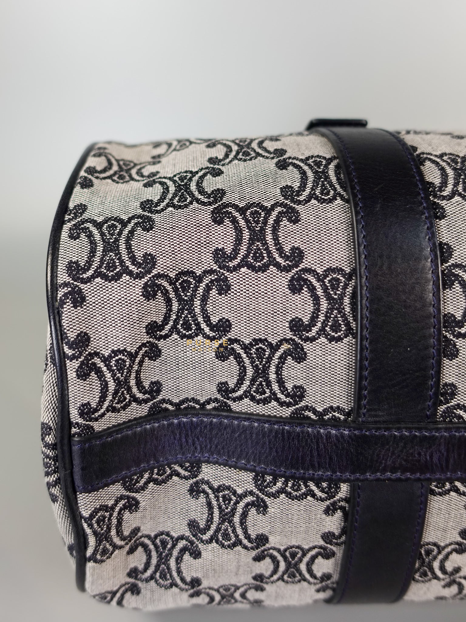 Macadam Boston Navy Blue Hand Bag | Purse Maison Luxury Bags Shop