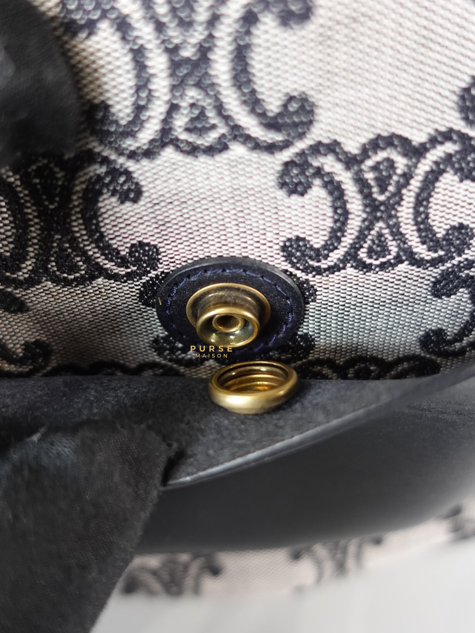 Macadam Boston Navy Blue Hand Bag | Purse Maison Luxury Bags Shop