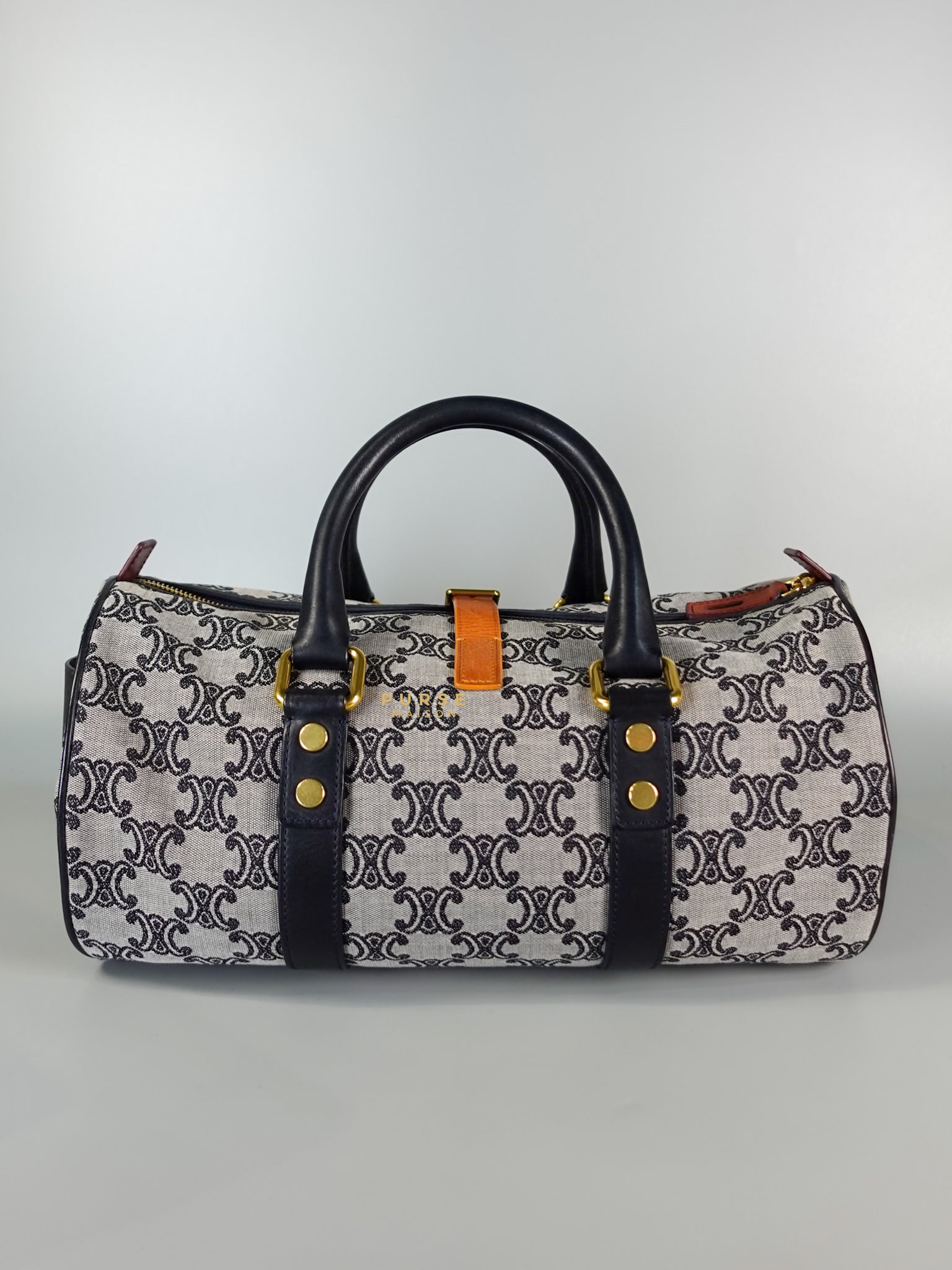 Macadam Boston Navy Blue Hand Bag | Purse Maison Luxury Bags Shop