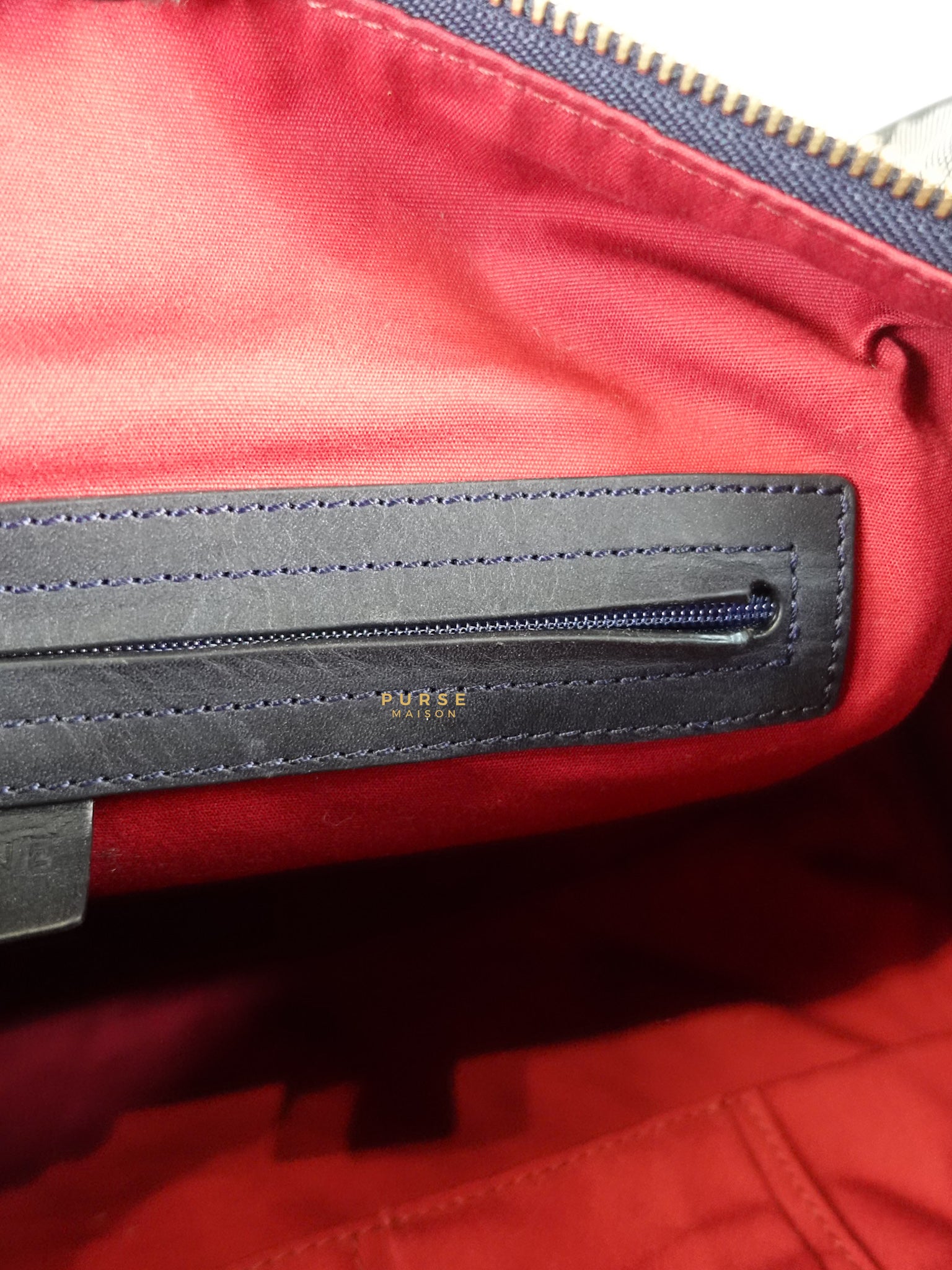 Macadam Boston Navy Blue Hand Bag | Purse Maison Luxury Bags Shop