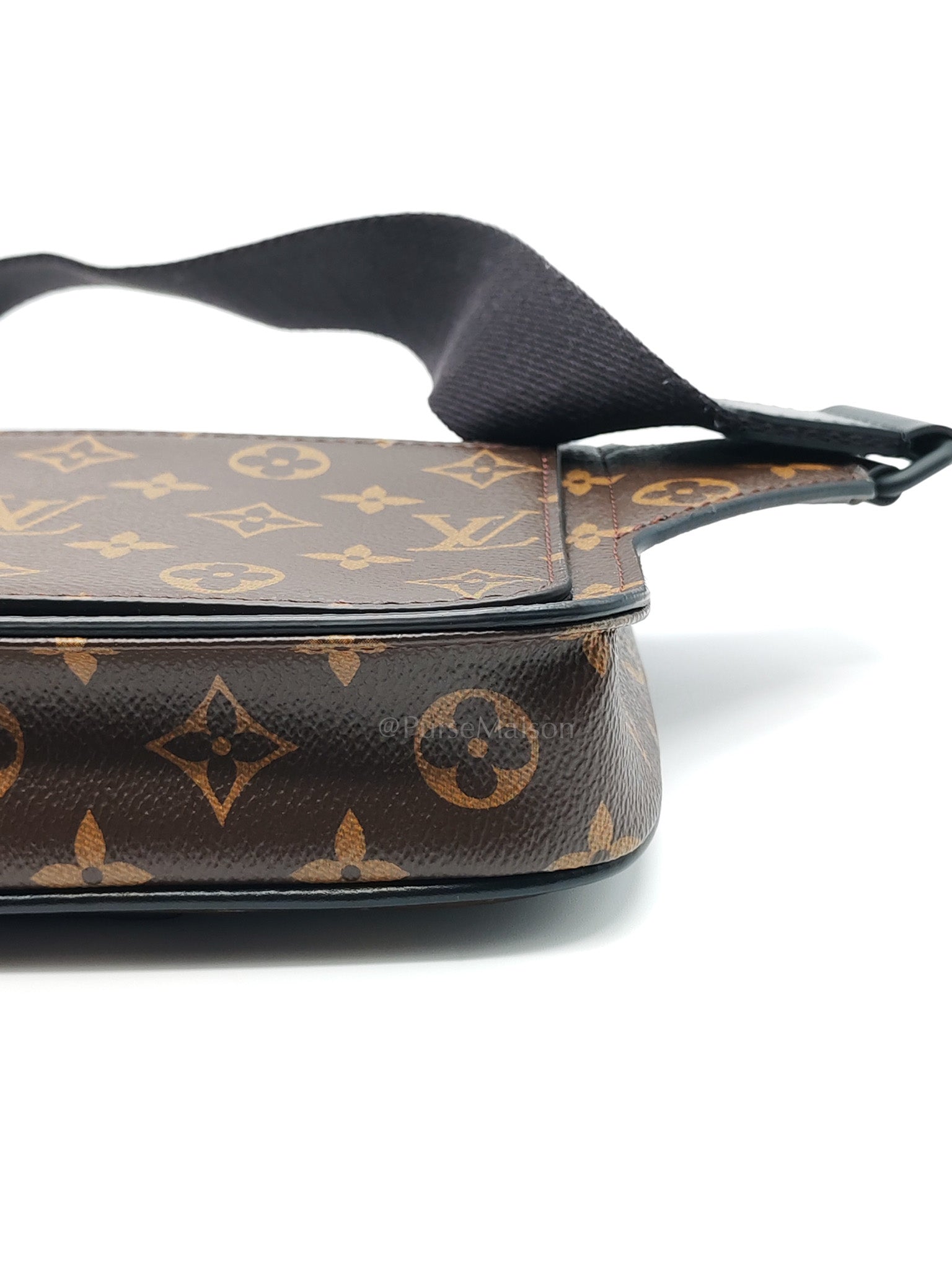 Macassar S-Lock Sling Bag in Monogram Canvas & So Black Hardware Microchip | Purse Maison Luxury Bags Shop