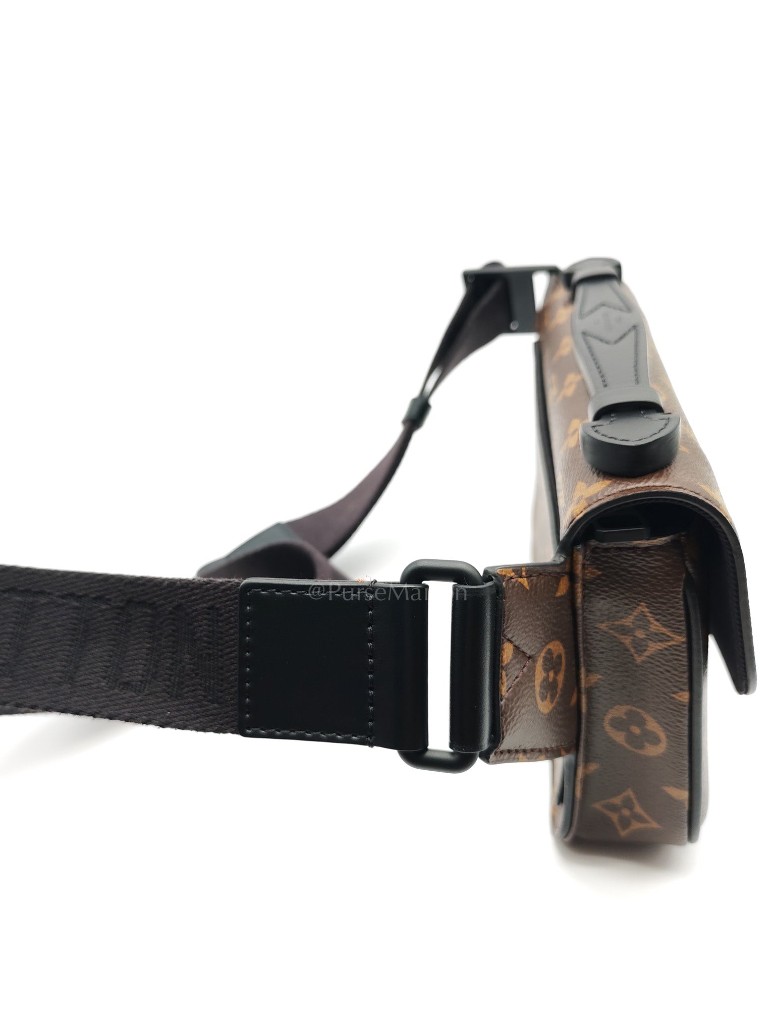 Macassar S-Lock Sling Bag in Monogram Canvas & So Black Hardware Microchip | Purse Maison Luxury Bags Shop