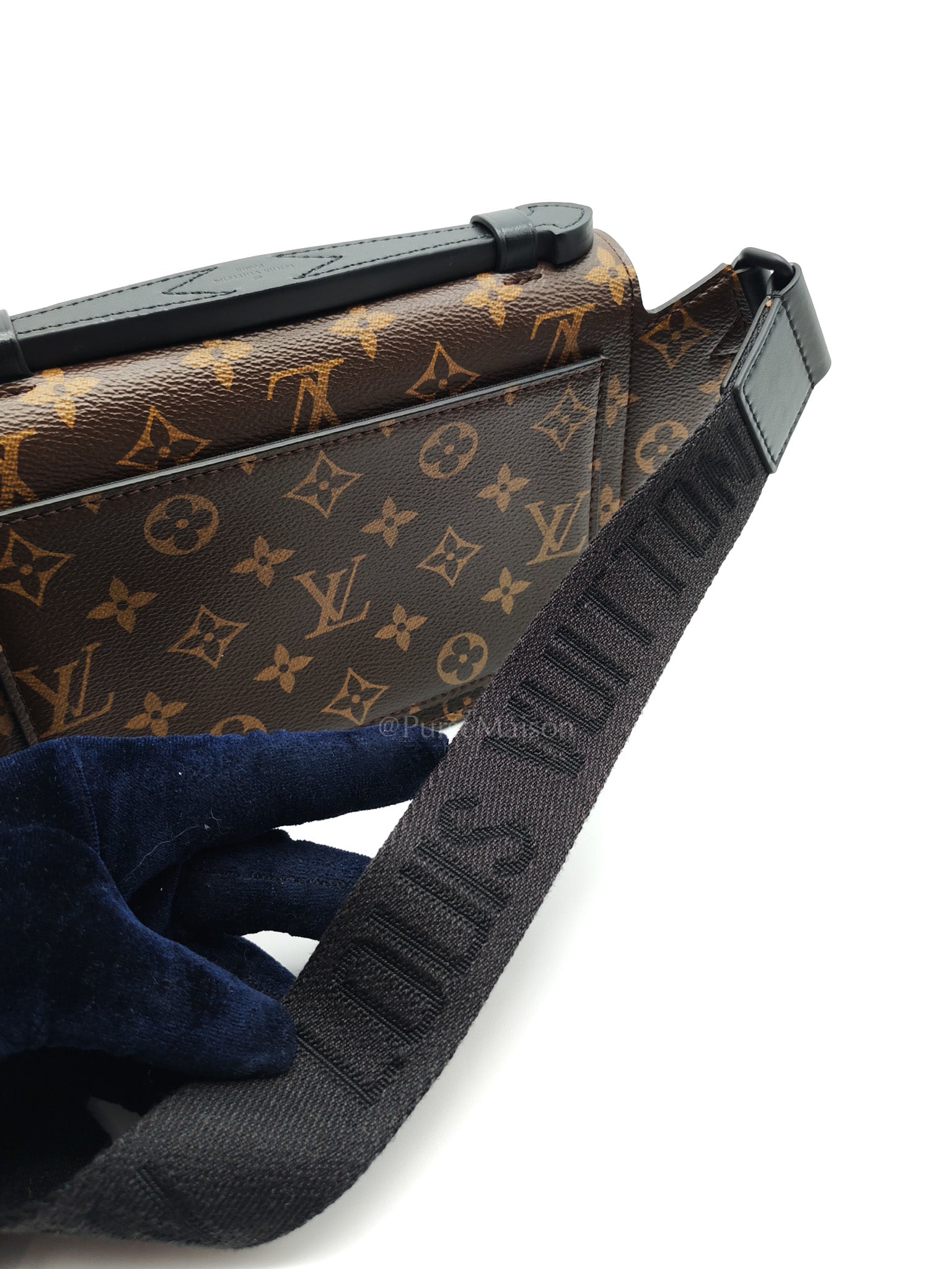 Macassar S-Lock Sling Bag in Monogram Canvas & So Black Hardware Microchip | Purse Maison Luxury Bags Shop