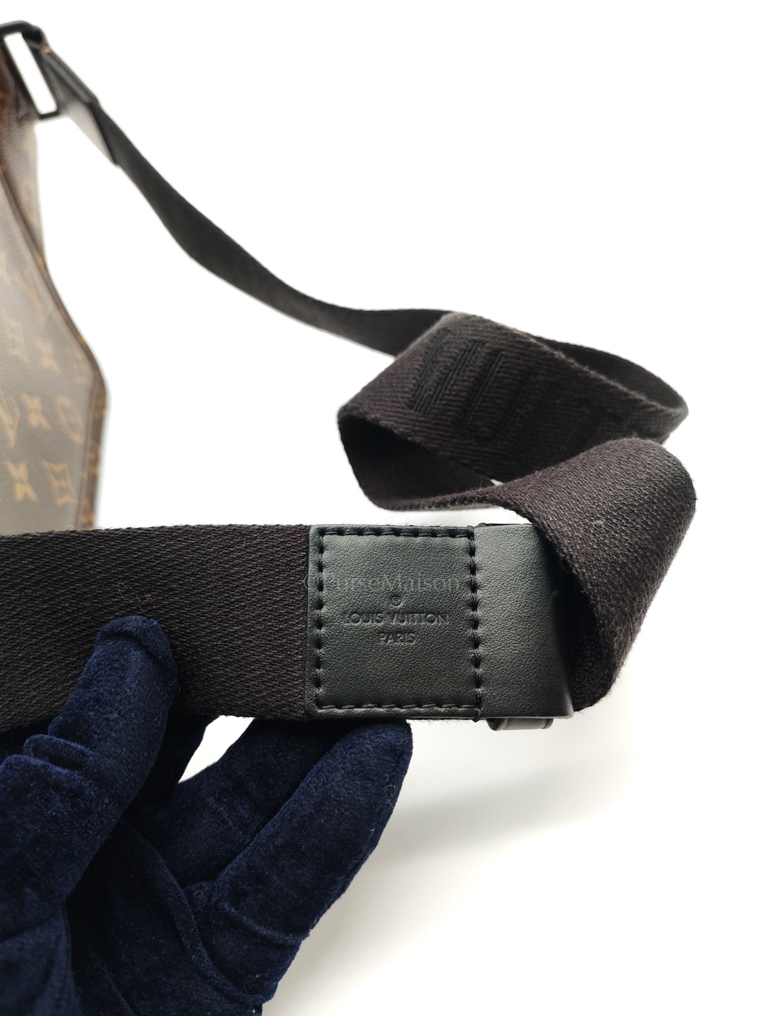 Macassar S-Lock Sling Bag in Monogram Canvas & So Black Hardware Microchip | Purse Maison Luxury Bags Shop