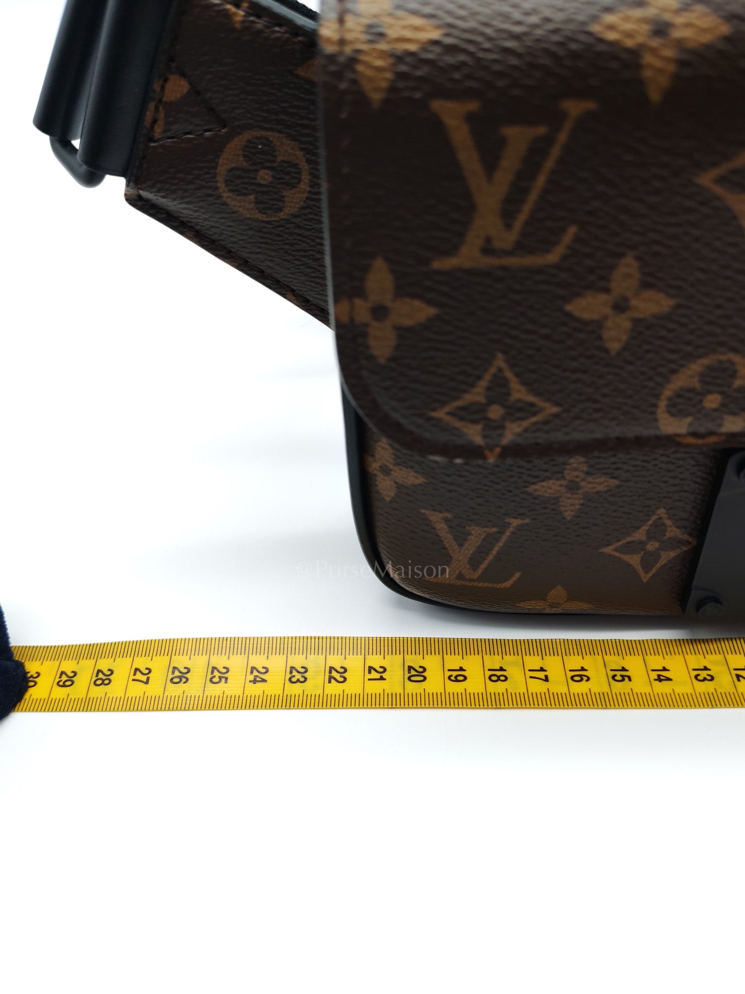 Macassar S-Lock Sling Bag in Monogram Canvas & So Black Hardware Microchip | Purse Maison Luxury Bags Shop