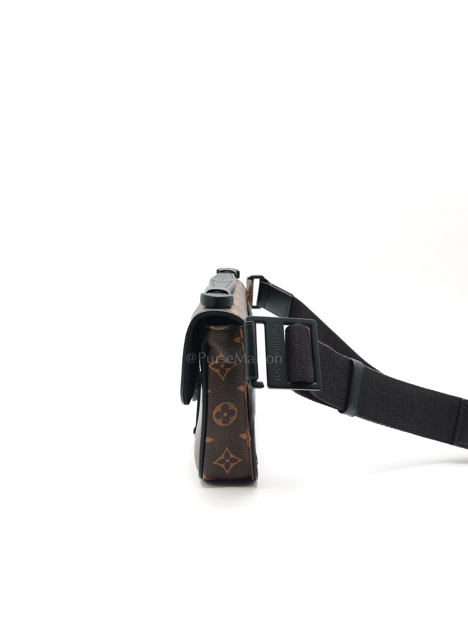 Macassar S-Lock Sling Bag in Monogram Canvas & So Black Hardware Microchip | Purse Maison Luxury Bags Shop