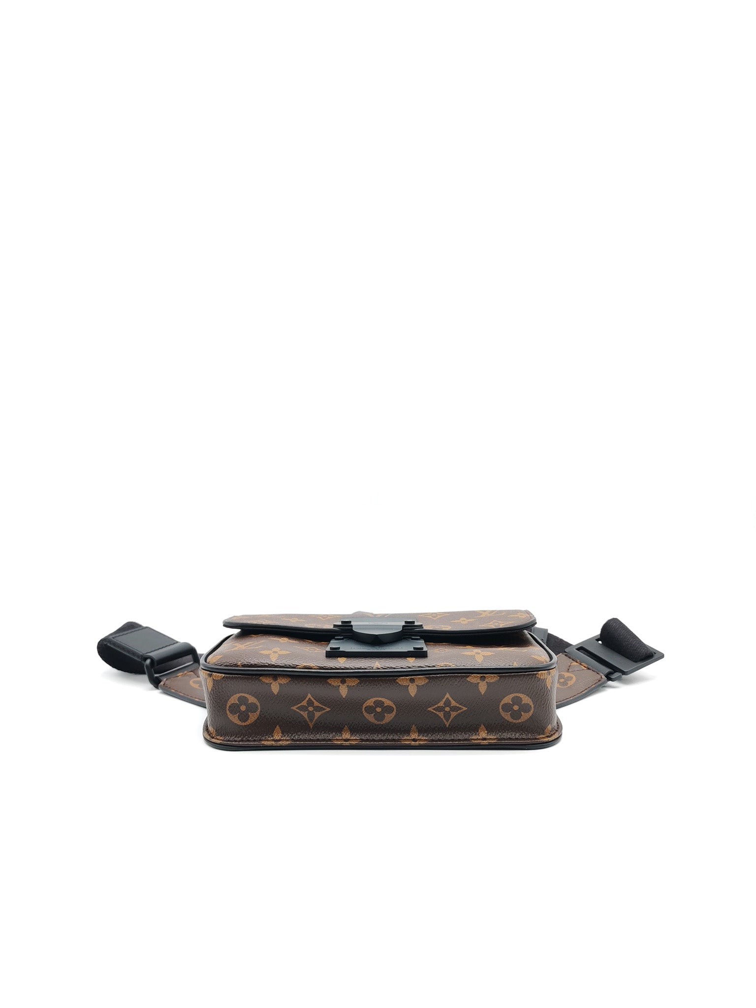 Macassar S-Lock Sling Bag in Monogram Canvas & So Black Hardware Microchip | Purse Maison Luxury Bags Shop