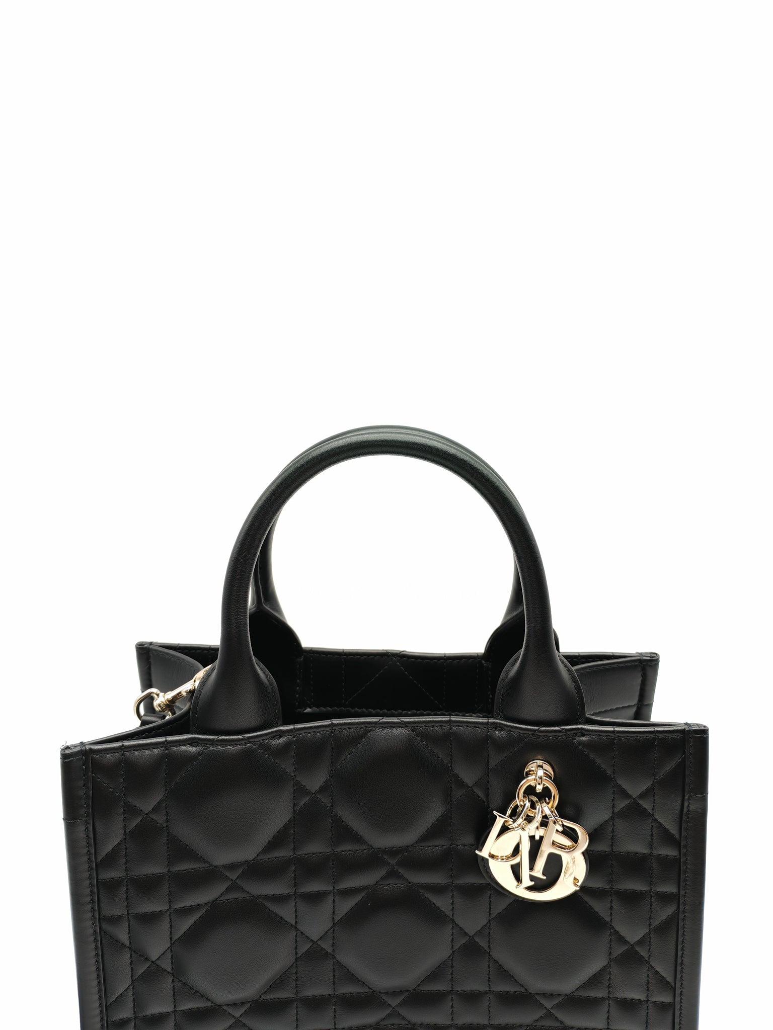 Macrocannage Booktote Small in Black Lambskin Leather Shoulder Bag | Purse Maison Luxury Bags Shop