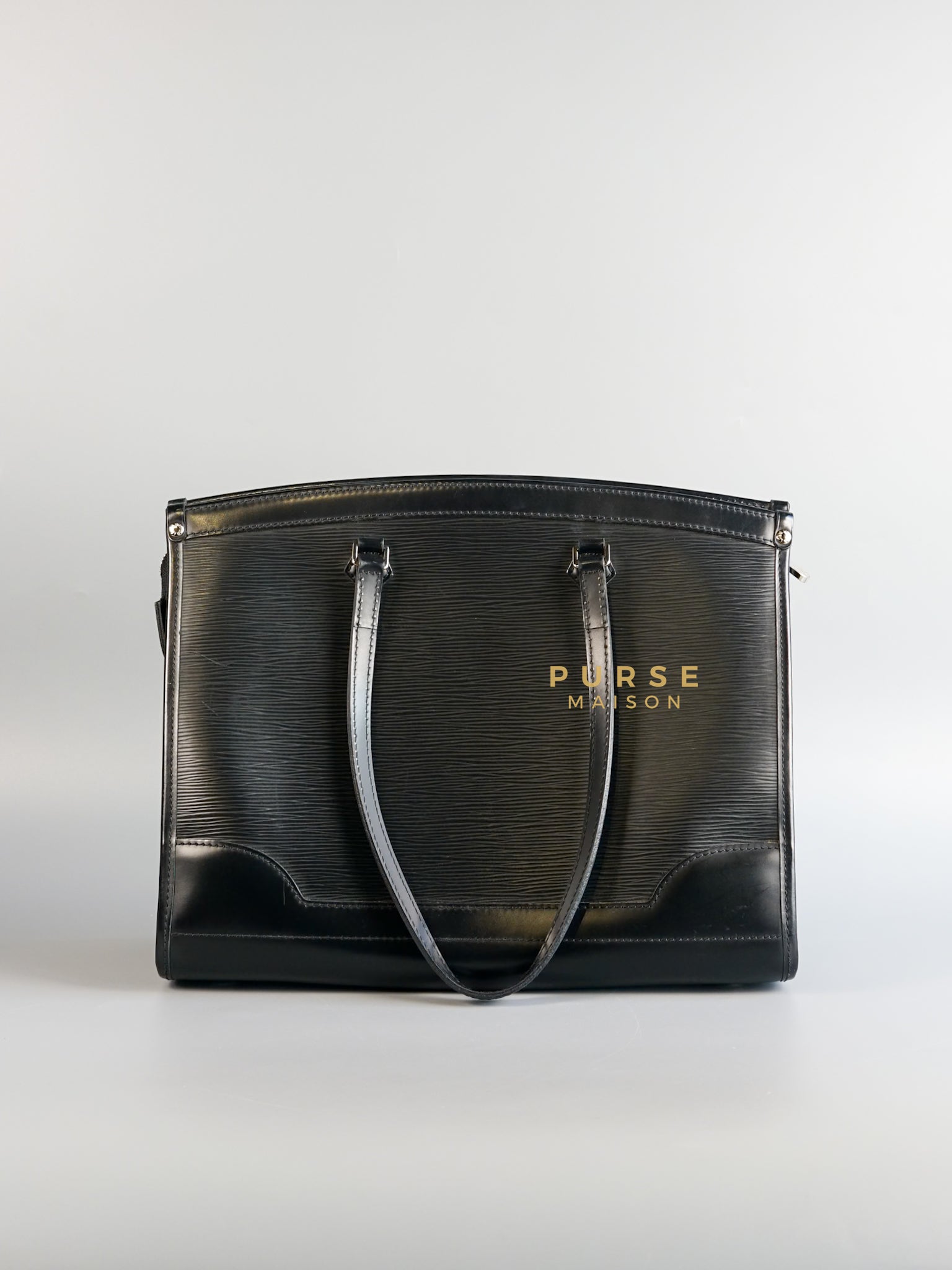 Madeleine Bag in Noir Epi Leather (Microchip) | Purse Maison Luxury Bags Shop