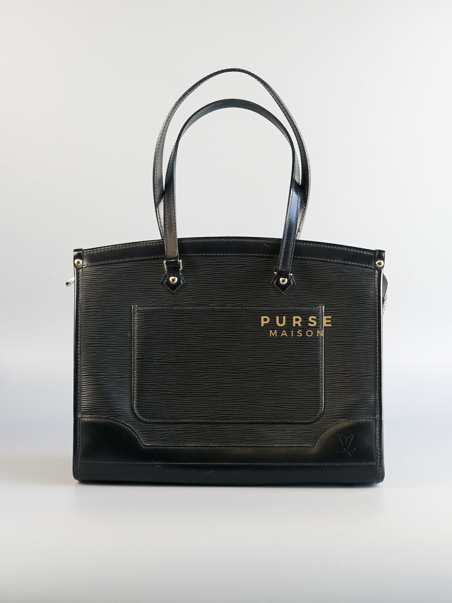 Madeleine Bag in Noir Epi Leather (Microchip) | Purse Maison Luxury Bags Shop