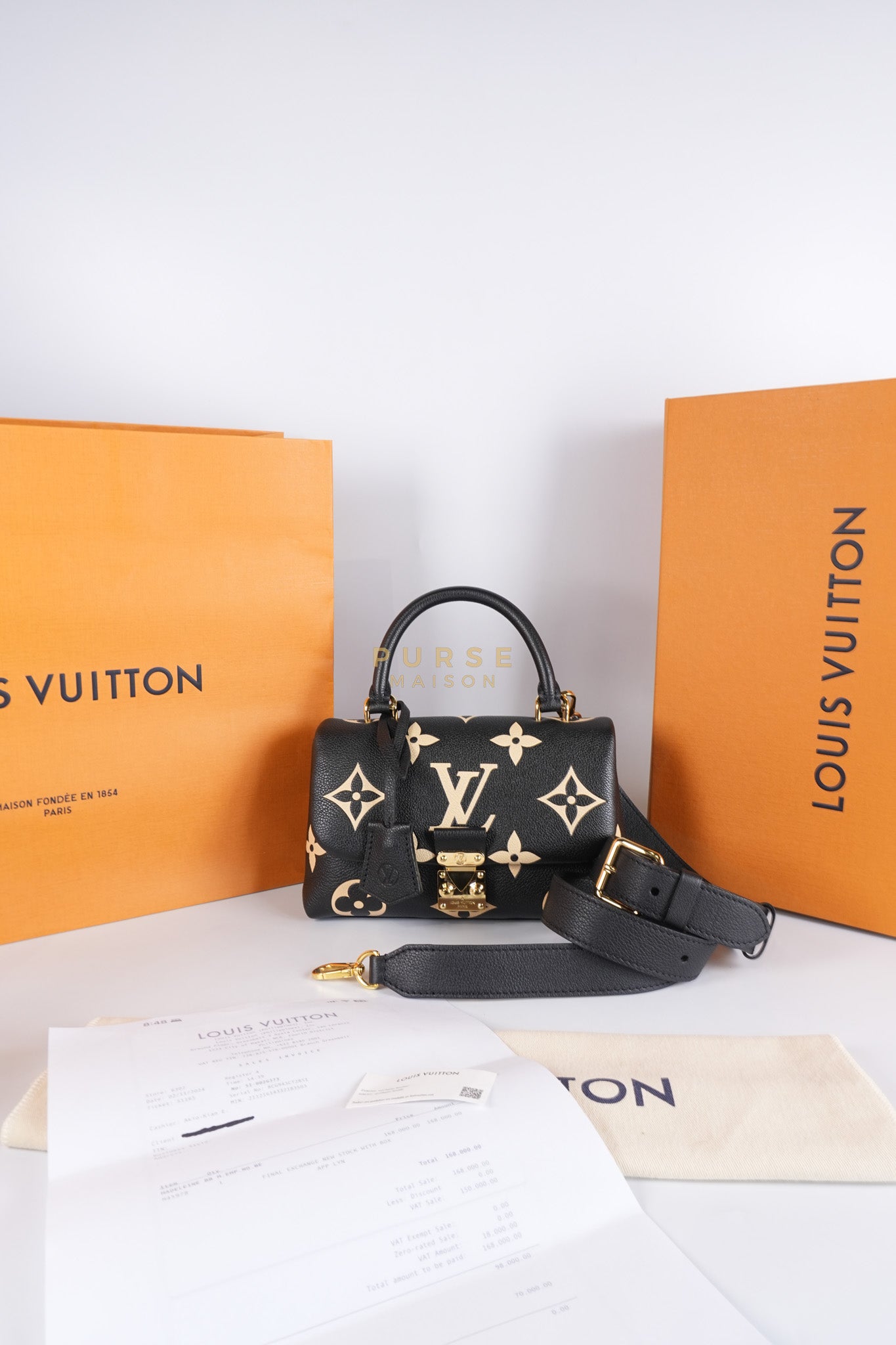 Madeleine BB in Bicolor Empreinte Leather (Microchip) | Purse Maison Luxury Bags Shop