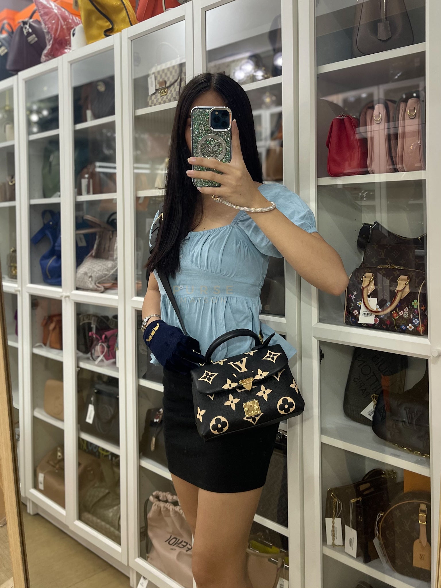 Madeleine BB in Bicolor Empreinte Leather (Microchip) | Purse Maison Luxury Bags Shop