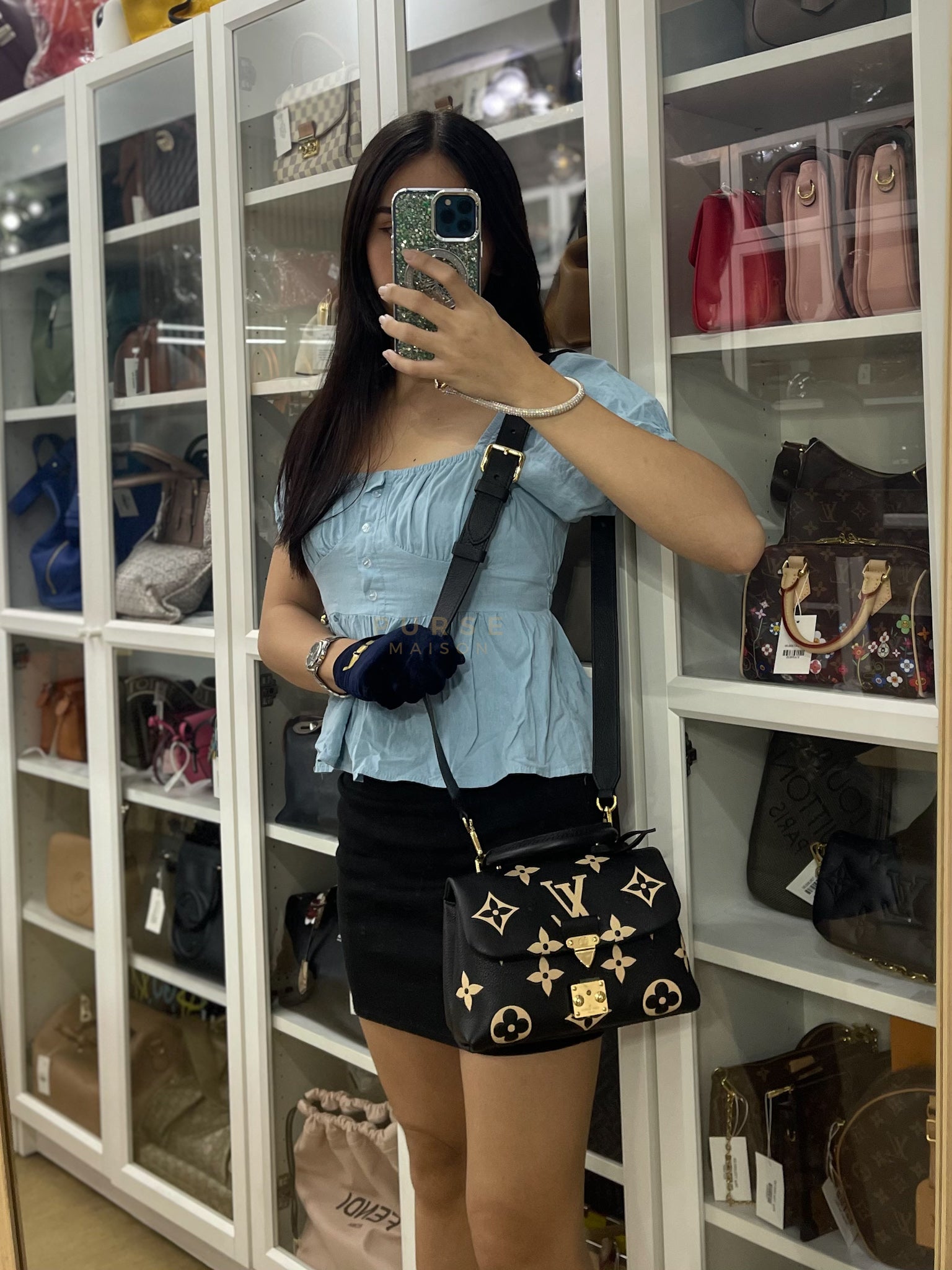 Madeleine BB in Bicolor Empreinte Leather (Microchip) | Purse Maison Luxury Bags Shop