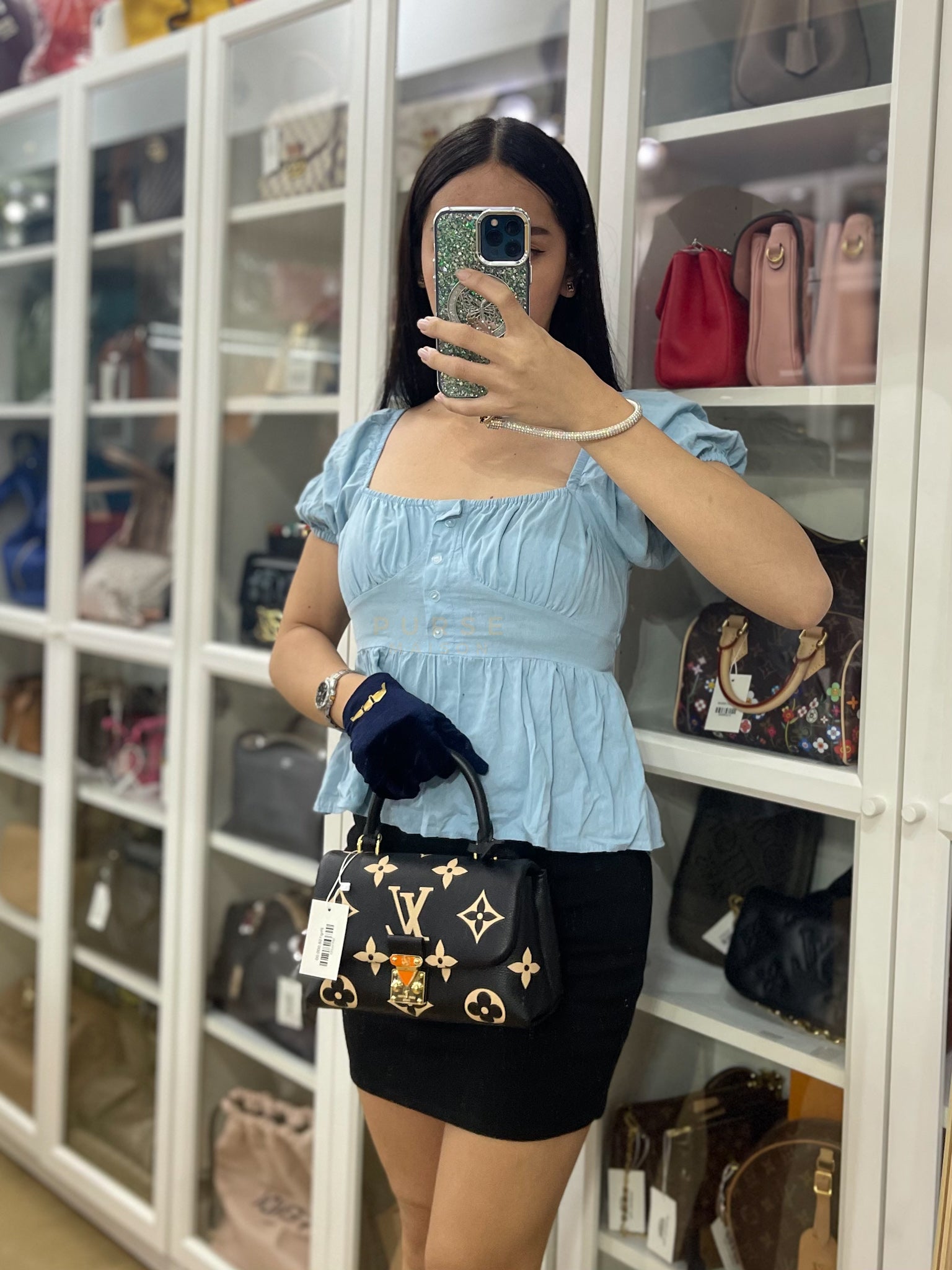 Madeleine BB in Bicolor Empreinte Leather (Microchip) | Purse Maison Luxury Bags Shop