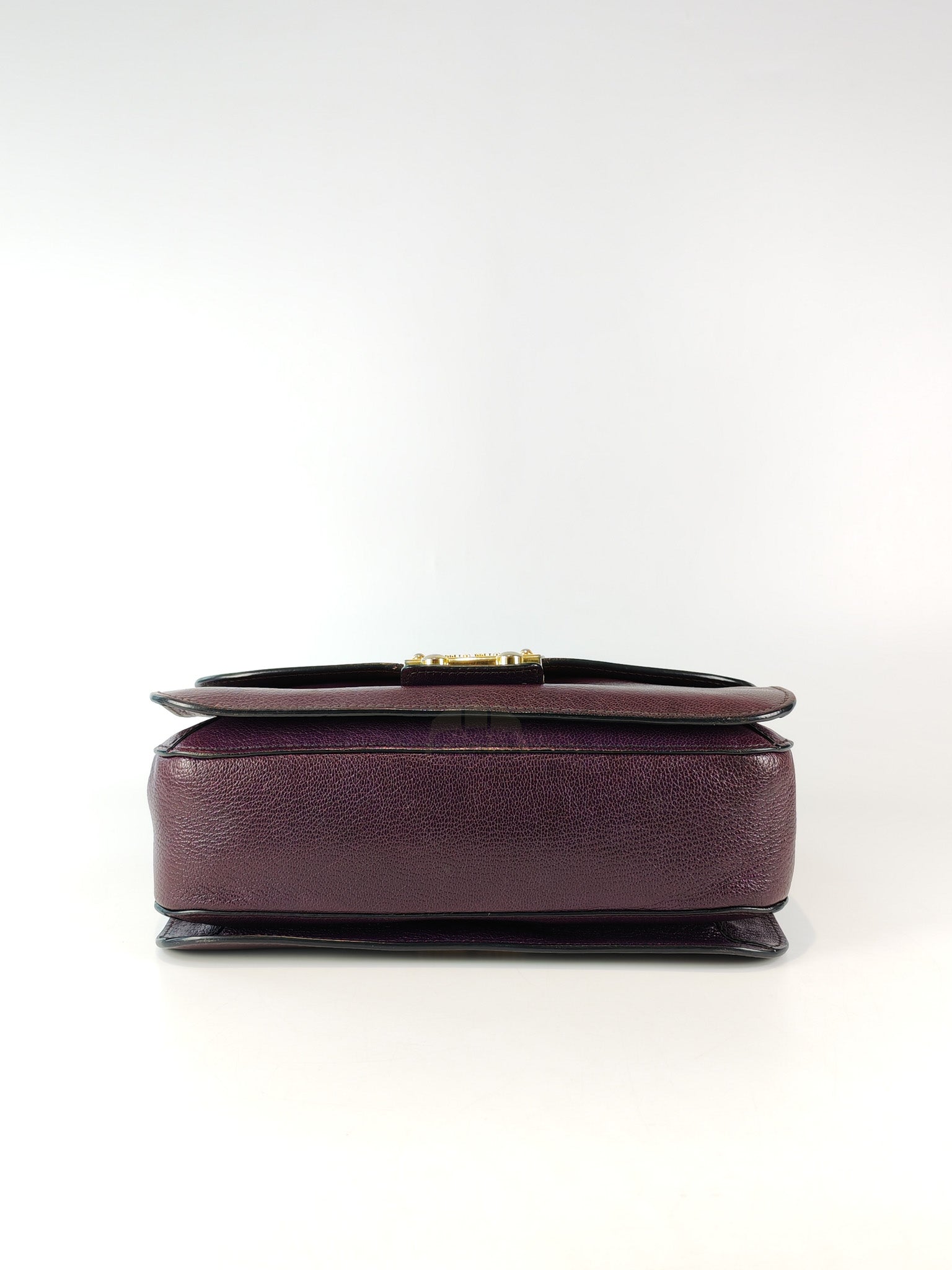 Madras Flap Bag in Burgundy Leather 2way Handbag with Top Handle | Purse Maison Luxury Bags Shop