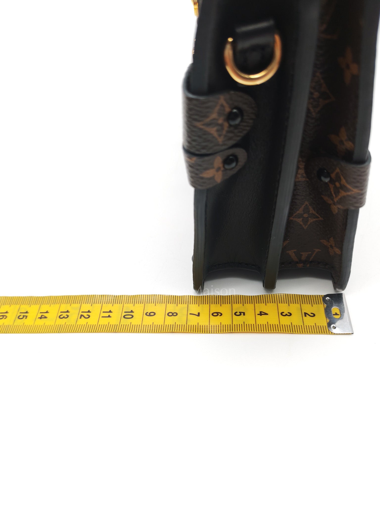 Trunk Clutch Bag in Monogram Reverse Canvas & Gold Hardware Microchip